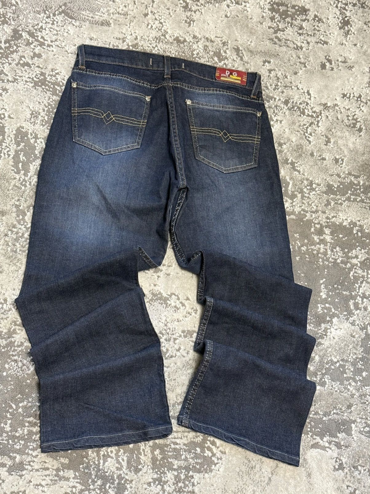 Dolce & Gabbana Vintage Dark Wash Straight Leg Denim jeans