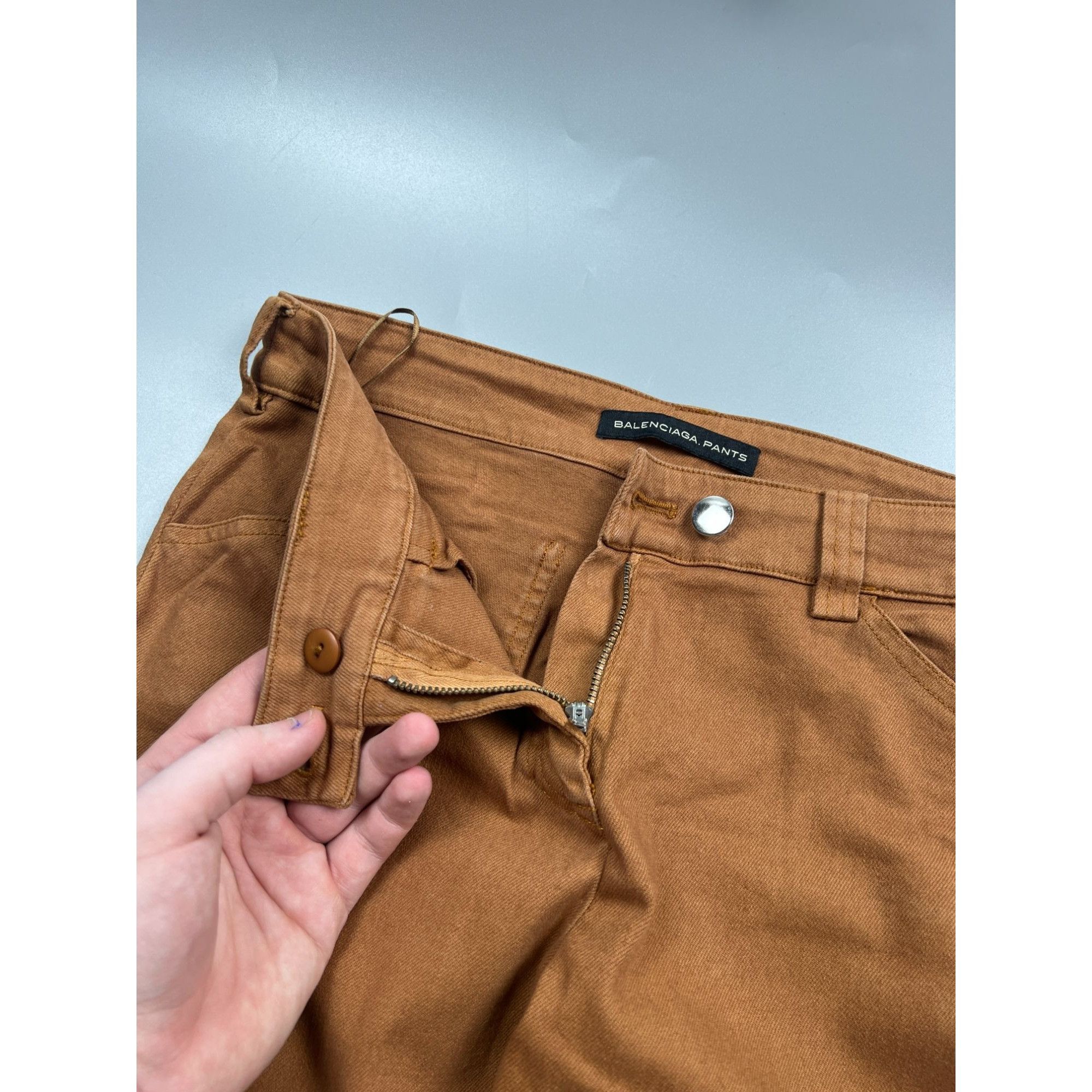 Balenciaga Balenciaga Pants Ankle Zip Brown Denim Jeans (Y0833) Size 26" / US 2 / IT 38 - 5 Thumbnail
