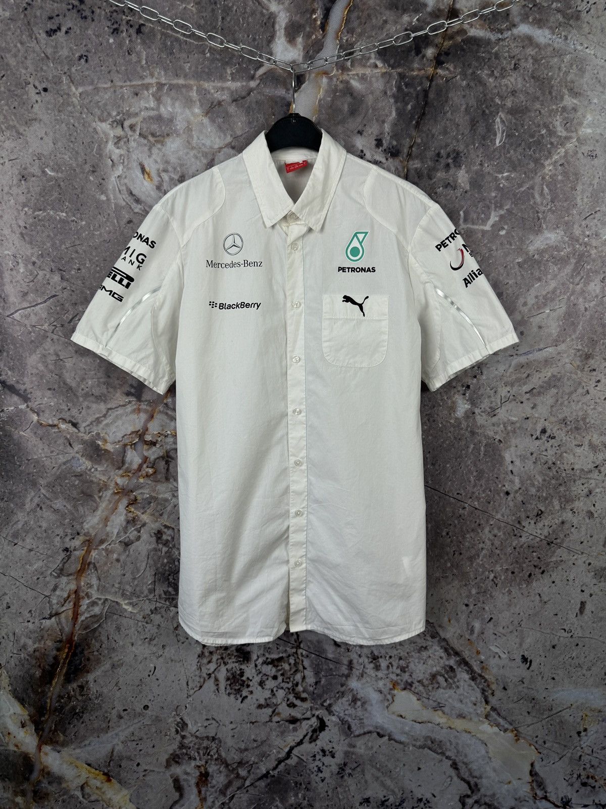 Mercedes-Benz × Puma Men’s Puma Shirt Button Up Petronas Racing Size Large Size US L / EU 52-54 / 3 - 1 Thumbnail