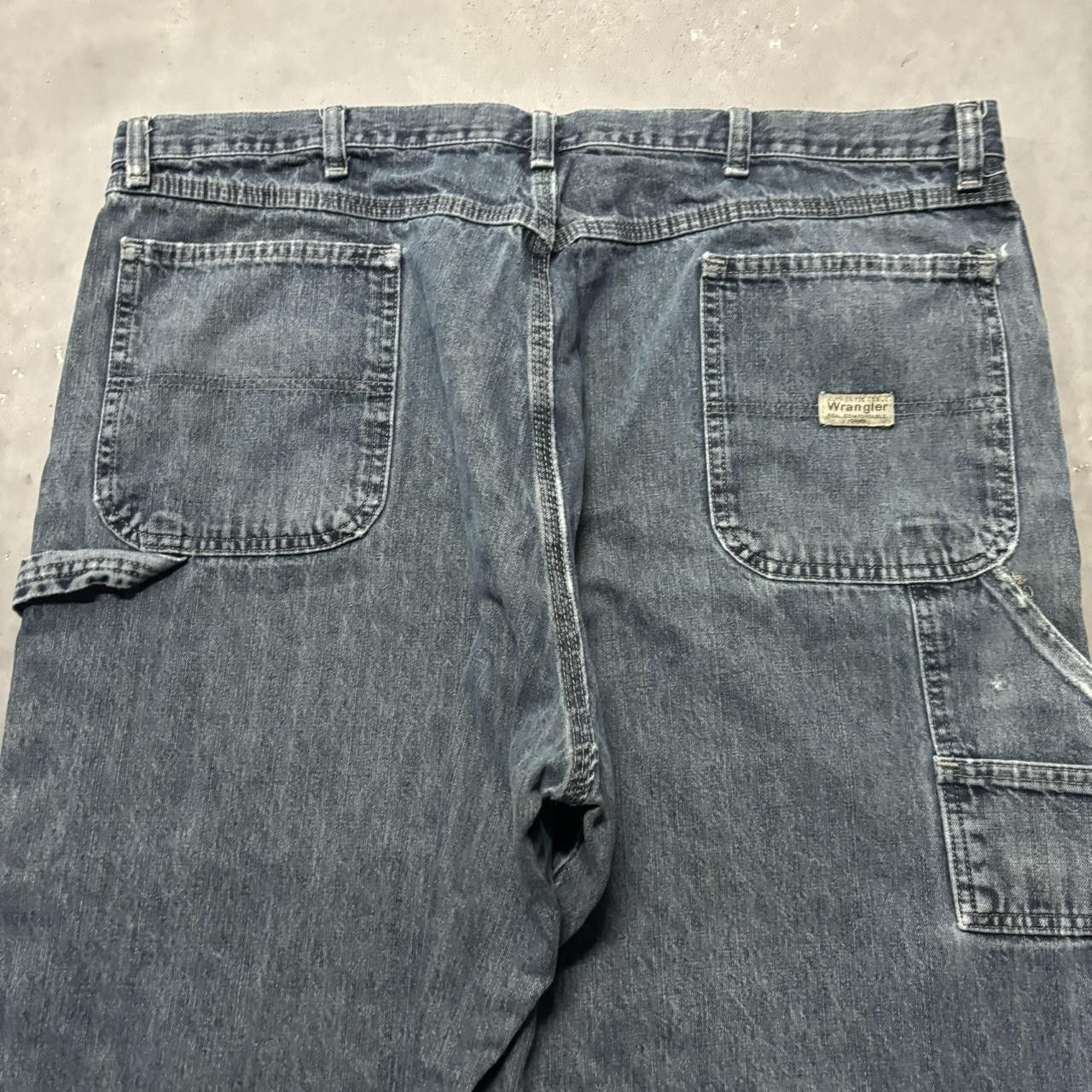Japanese Brand × Vintage Crazy Vintage Y2K/2000s Baggy Grunge Dark Wash Skater Carpenter Denim Jeans! Size US 42 / EU 58 - 7 Thumbnail