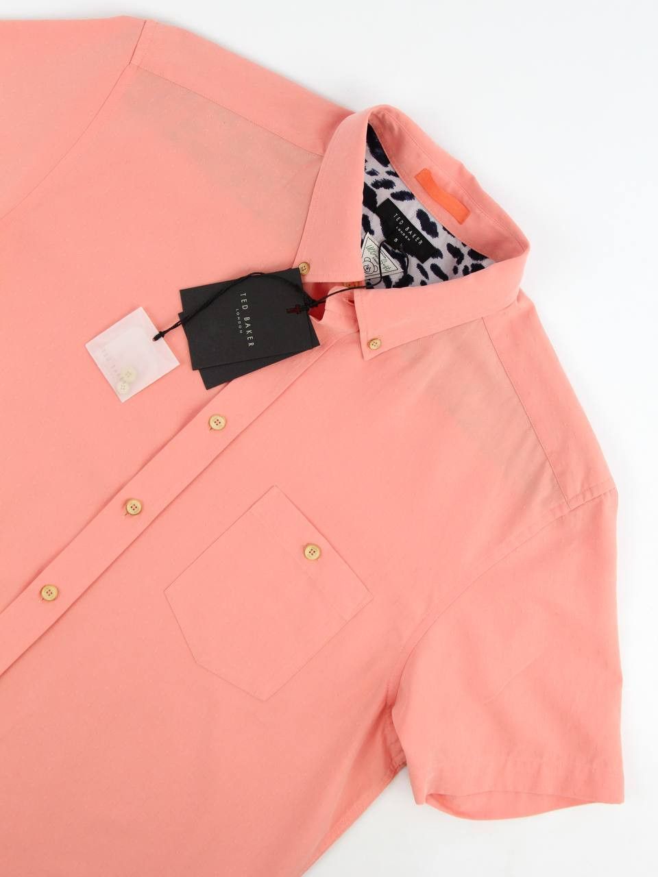 Ted Baker TED BAKER Coral Ultra Soft Short Sleeve Shirt Size US XL / EU 56 / 4 - 6 Thumbnail