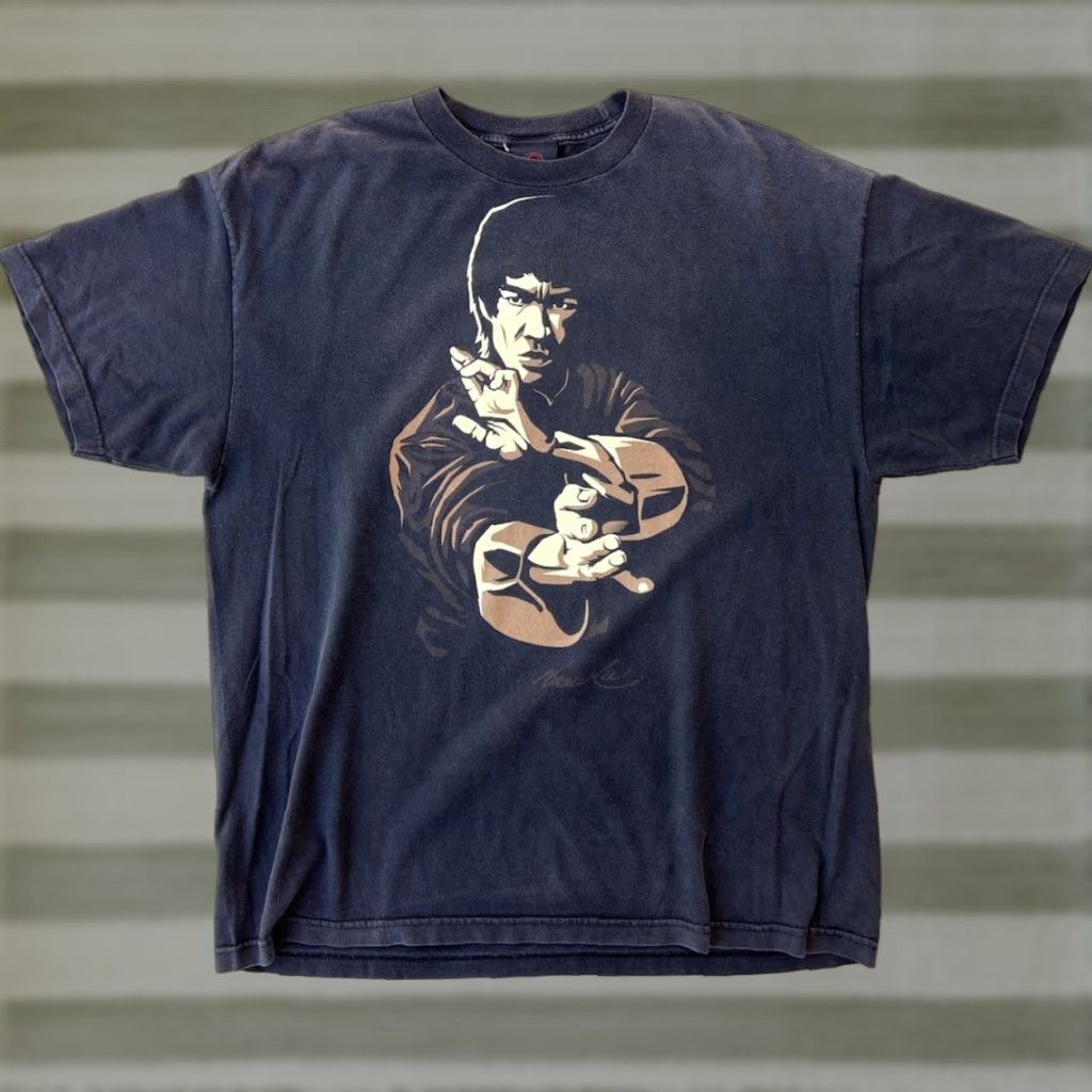 VINTAGE Bruce Lee Shirt 2XL Regular Men T-Shirt Black Martial Arts Kung Fu MMA Karate Legend Art Bruce Lee Shirt 2XL Black 1960s?