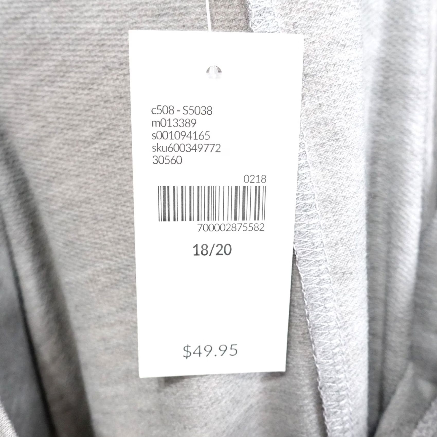 Vintage Lane Bryant Blouse Womens Plus 18/20 Gray Striped Ruffle Long Sleeve Jersey Top Size XXL / US 16-18 / IT 52-54 - 6 Thumbnail