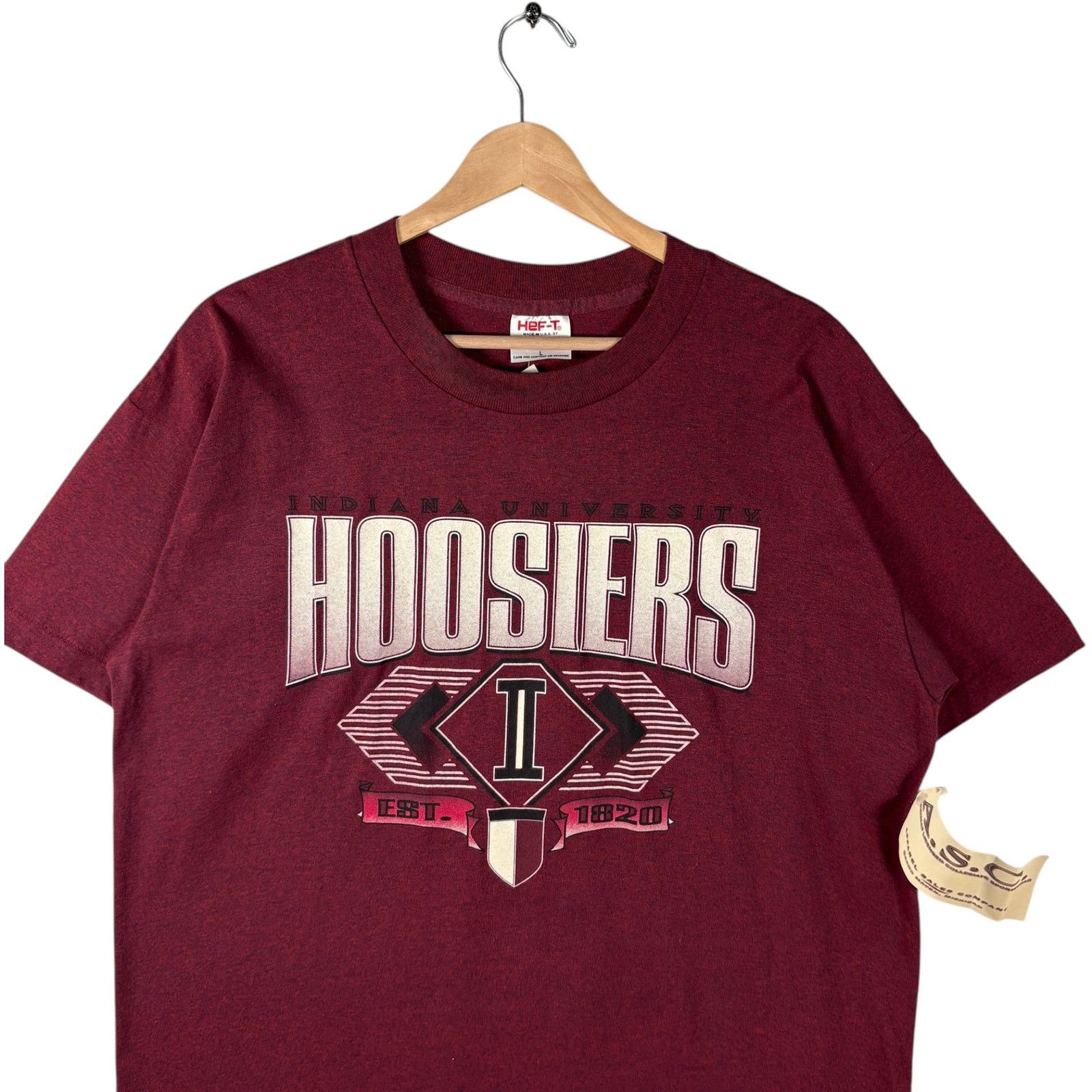 Vintage Vintage Indiana University Hoosiers Spellout Logo Tee L Size US L / EU 52-54 / 3 - 2 Thumbnail