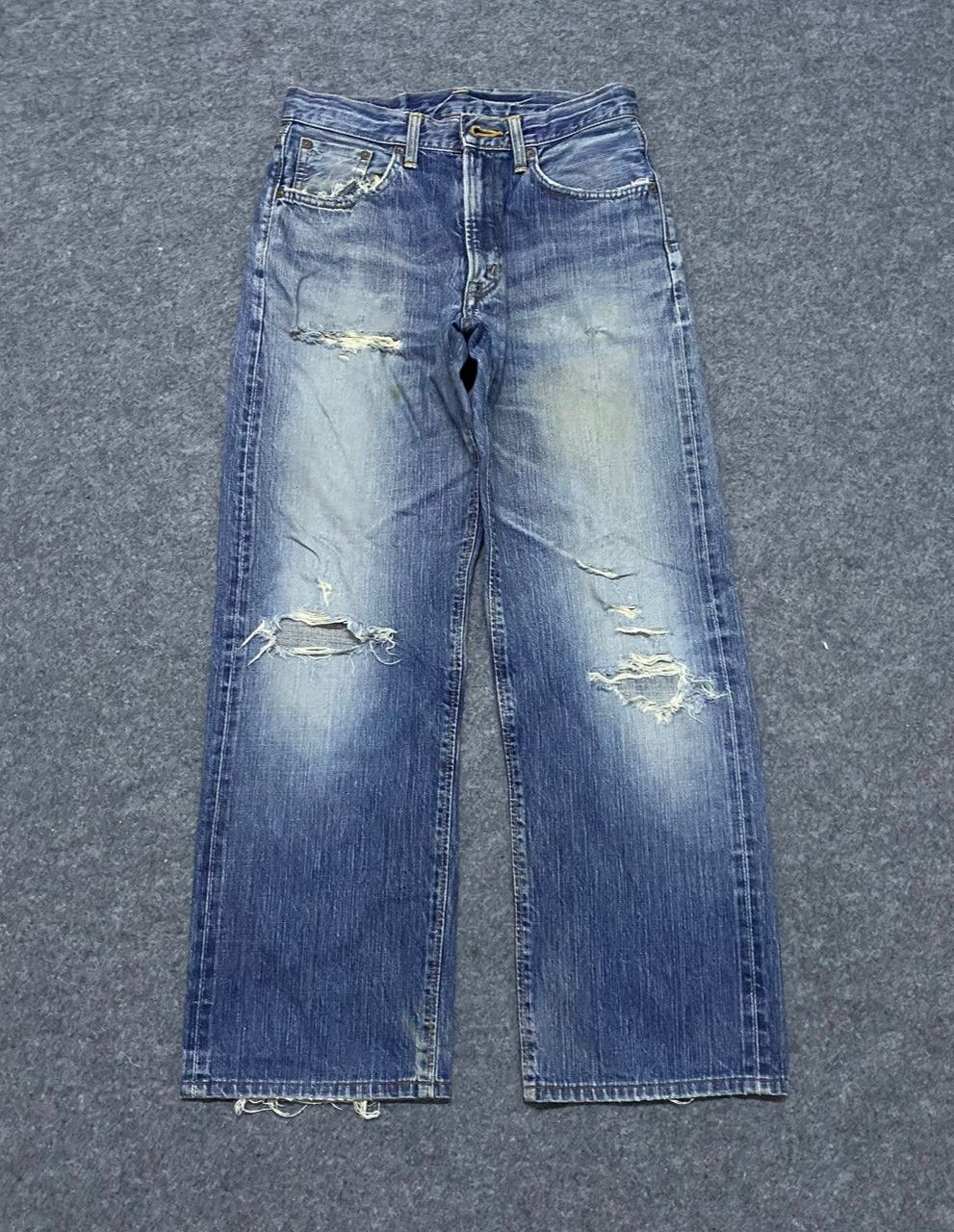 If Six Was Nine Vintage Edwin Selvegde Redline Distressed denim Size US 29 - 1 Thumbnail