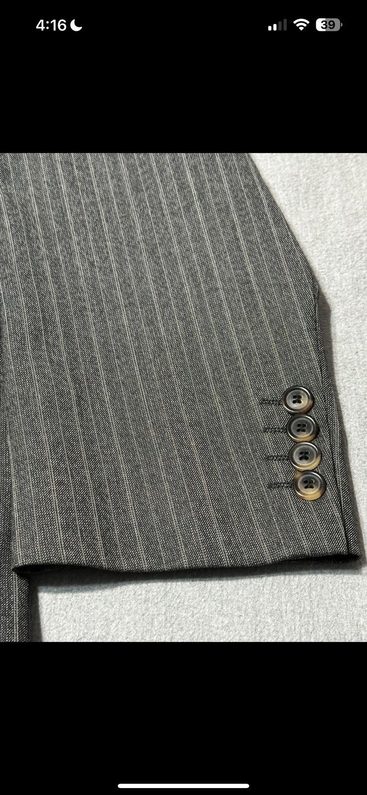 Hugo Boss Grey Wool Vintage Archive Hugo Boss Suit Size 42L - 14 Thumbnail