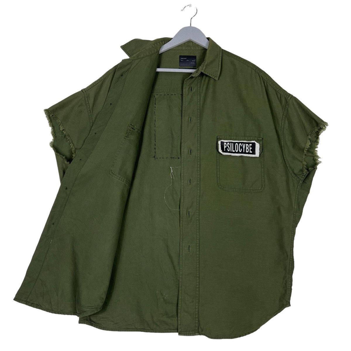 Japanese Brand 🔥 ZARA MAN PSILOCYBE MILITARY SLEEVE LESS SHIRT JACKET Size US M / EU 48-50 / 2 - 9 Thumbnail
