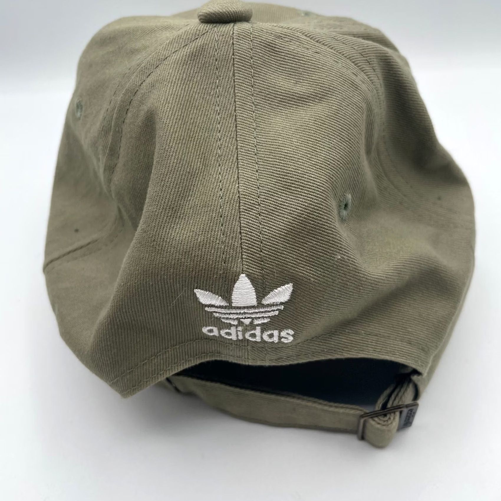 Adidas Adidas Hat Cap Mens Green Embroidered Trefoil Logo Cotton Baseball Strapback Size ONE SIZE - 6 Thumbnail