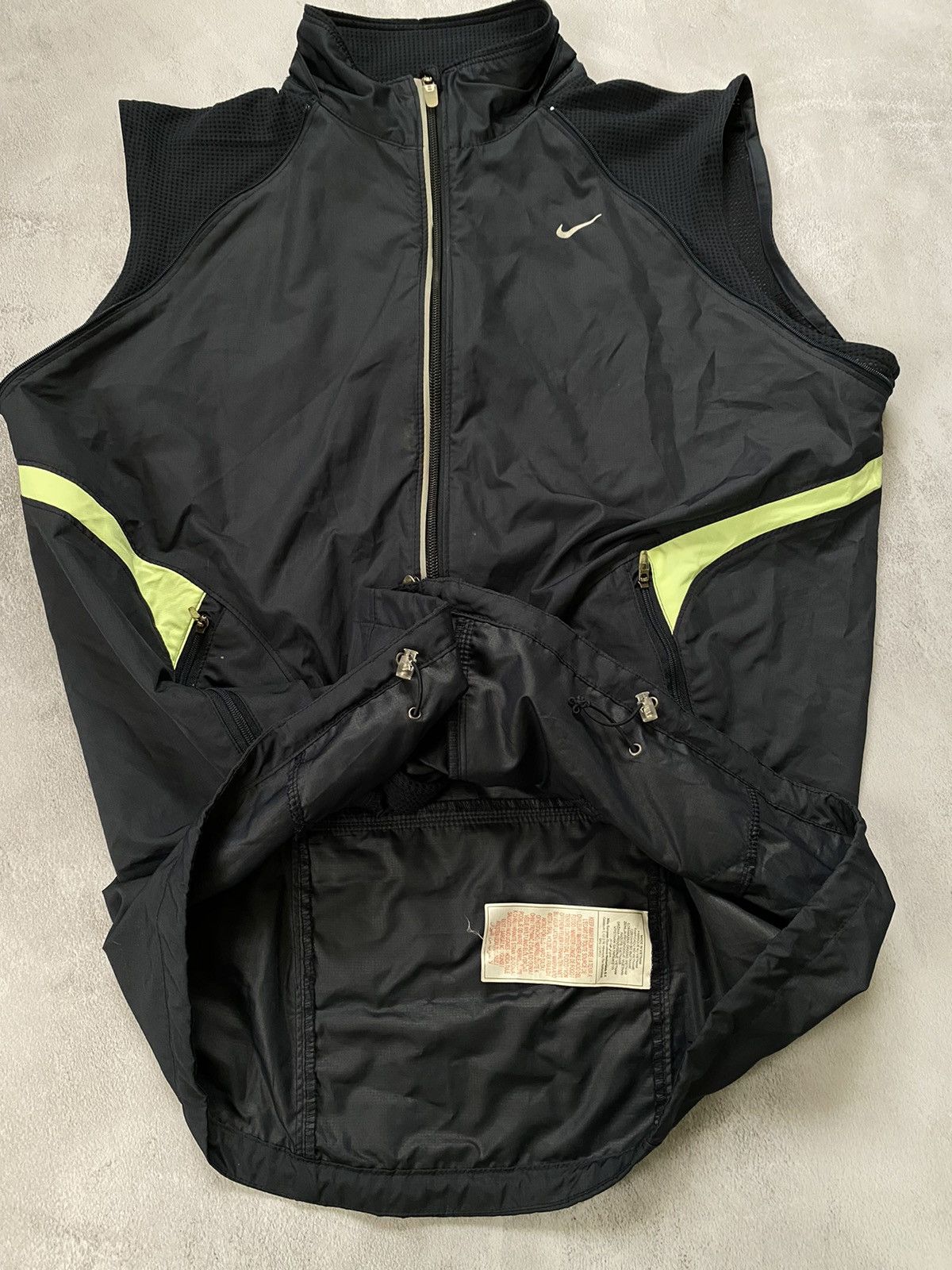 Nike × Vintage Vintage Nike Vest Light Nylon Center Swoosh Y2K Drill Size US XL / EU 56 / 4 - 2 Thumbnail