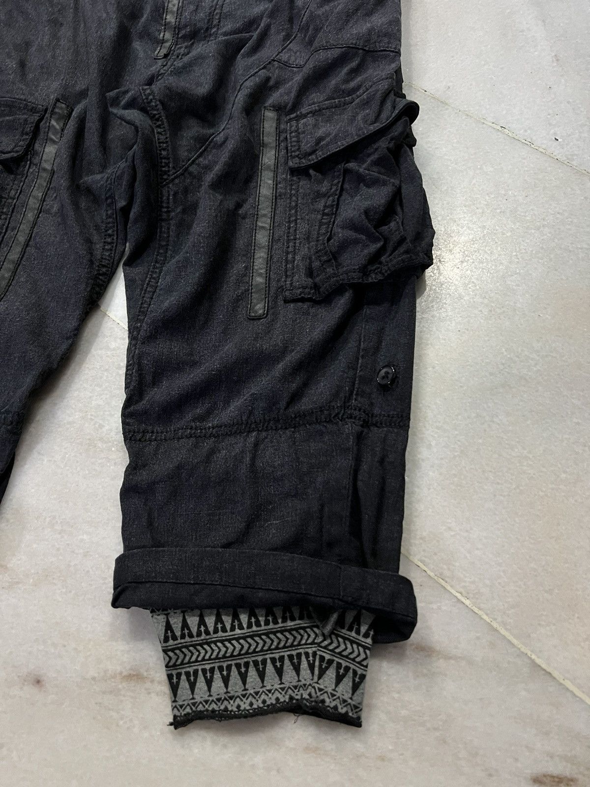 If Six Was Nine × Tornado Mart TORNADO MART CARGO BONDAGE PUNK SHORT PANTS RARE DESIGN Size US 32 / EU 48 - 4 Thumbnail