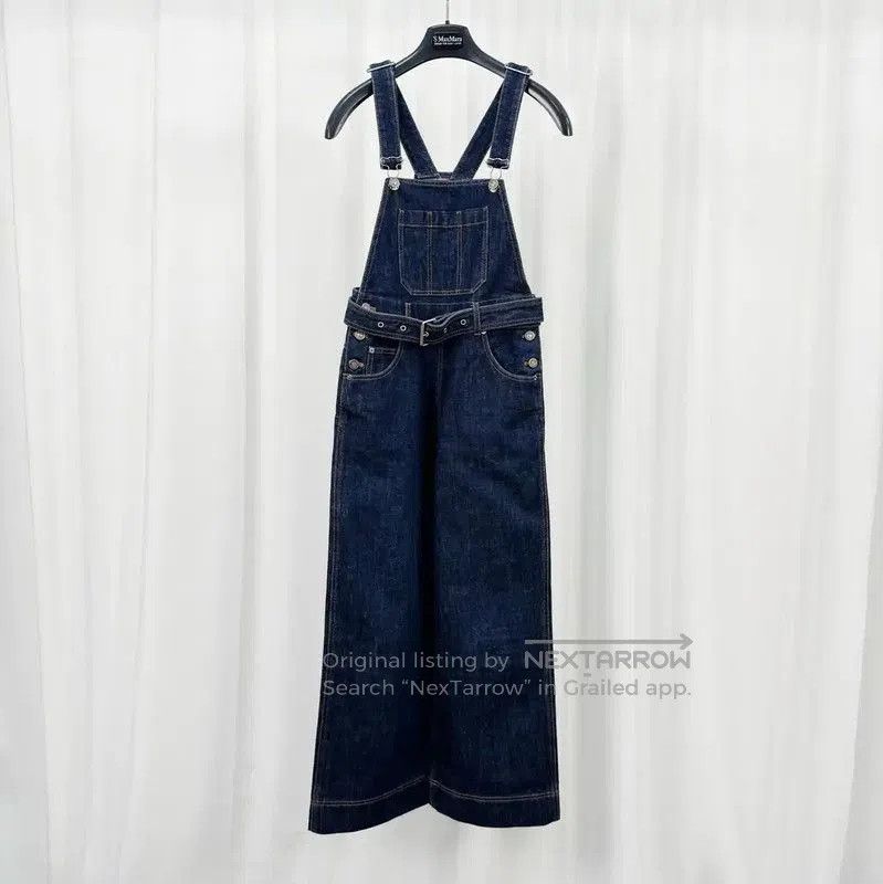 Dior Dior Blue Denim Overalls with Logo Embroidery . Size 23" - 1 Thumbnail