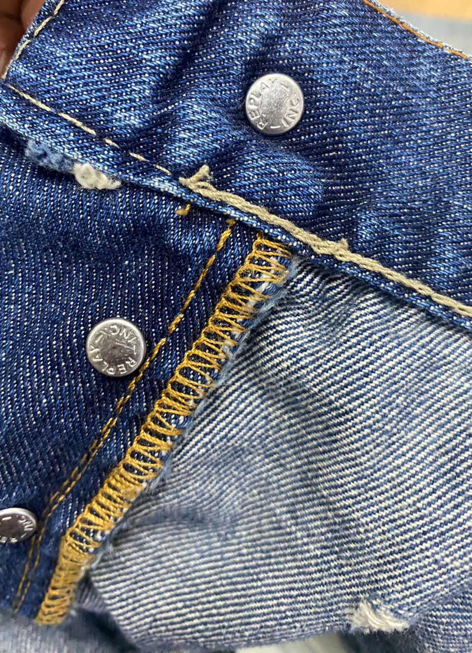 Replay 💥BEST OFFER💥VINTAGE REPLAY WORK DISTRESSED DENIM Size US 31 - 12 Thumbnail