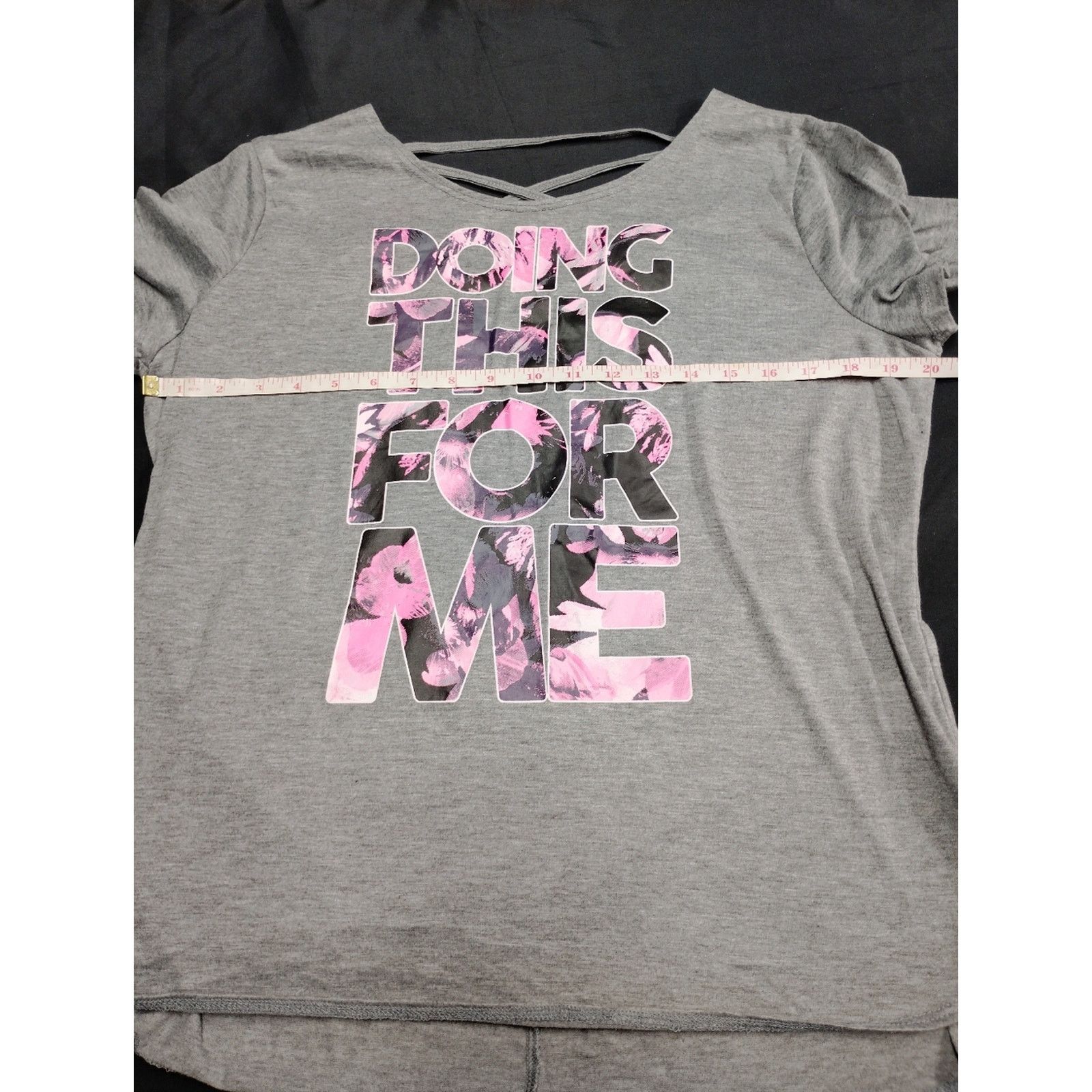 Energie Gray Junior Tee with Crisscross Back Detail Size XL / US 12-14 / IT 48-50 - 3 Thumbnail