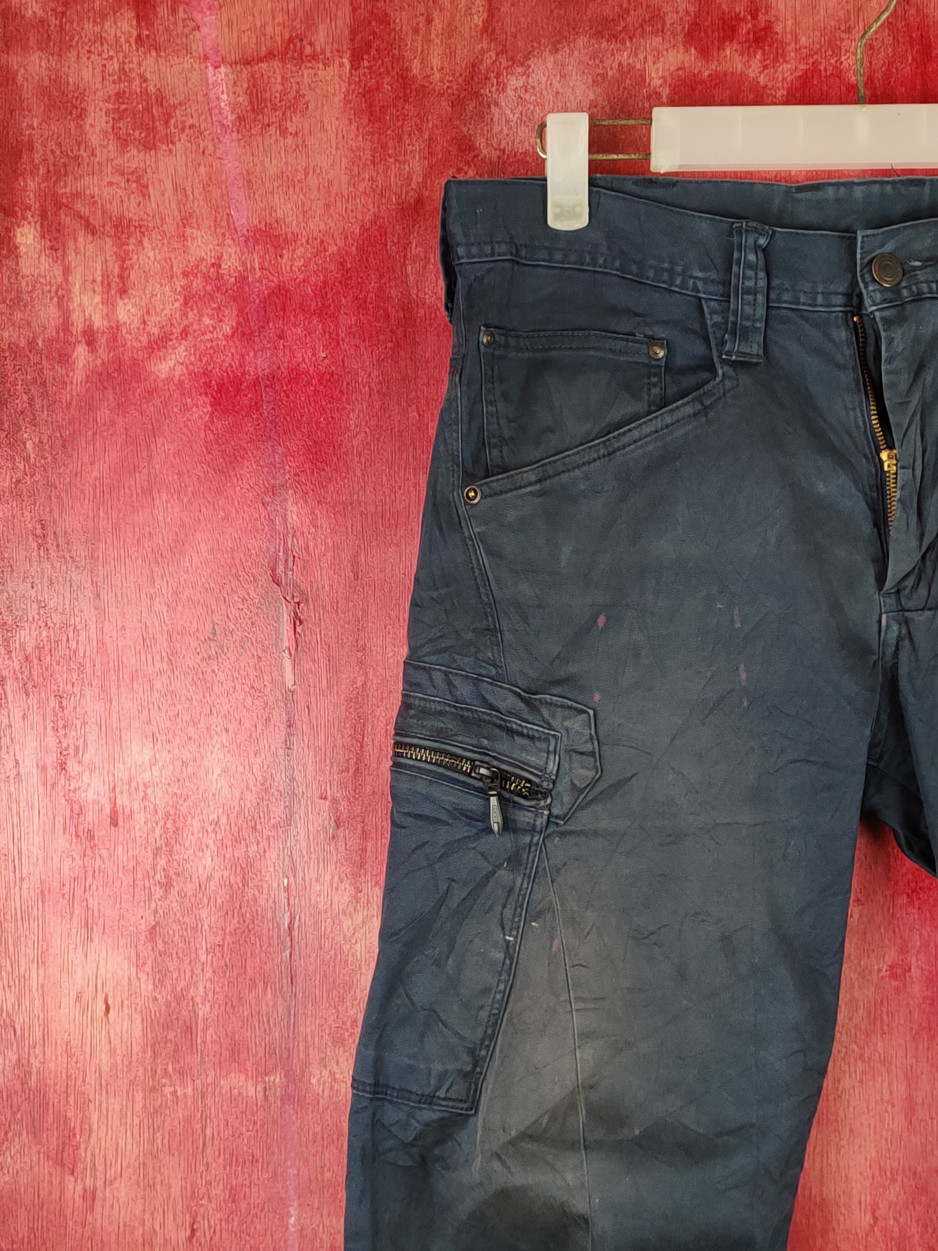 Japanese Brand Evenriver Dark Blue Multipocket Tactical Cargo Pants #S1449 Size US 32 / EU 48 - 3 Thumbnail