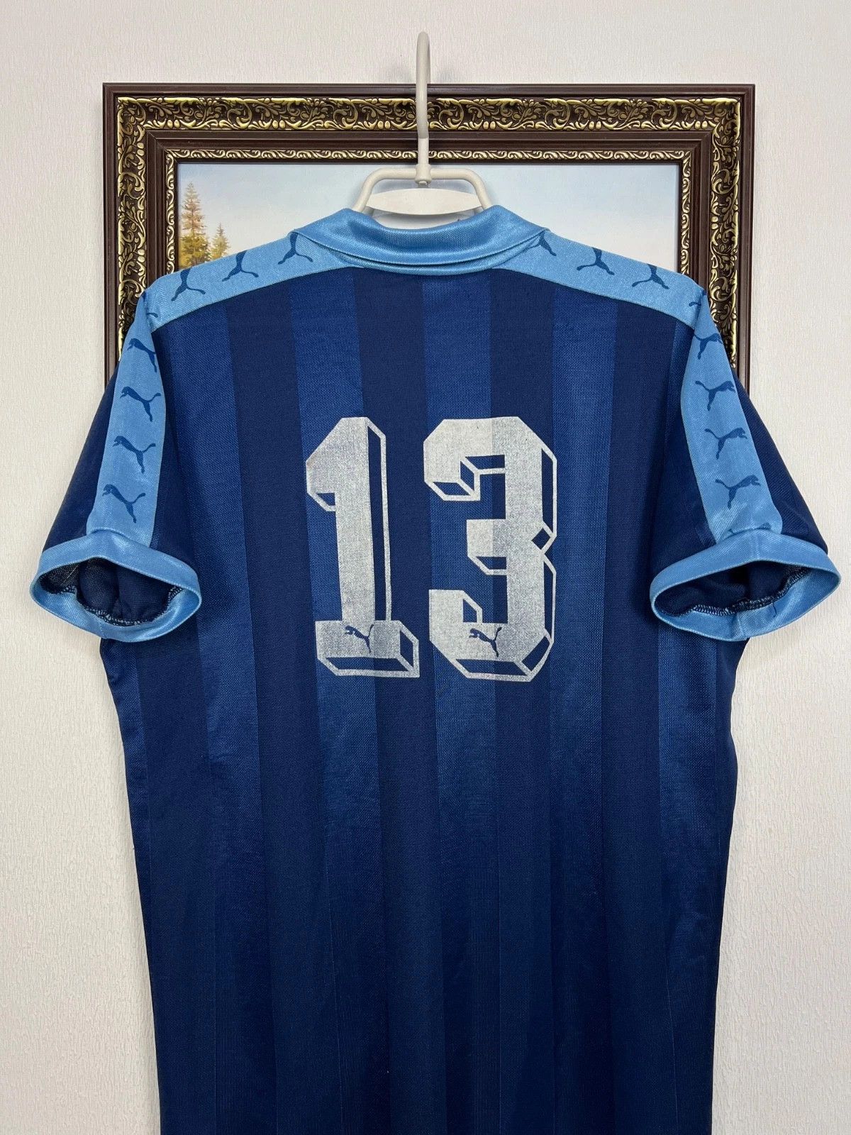 Puma Sochaux football shirt #13 1979 Match Worn Soccer Jersey Size US L / EU 52-54 / 3 - 6 Thumbnail