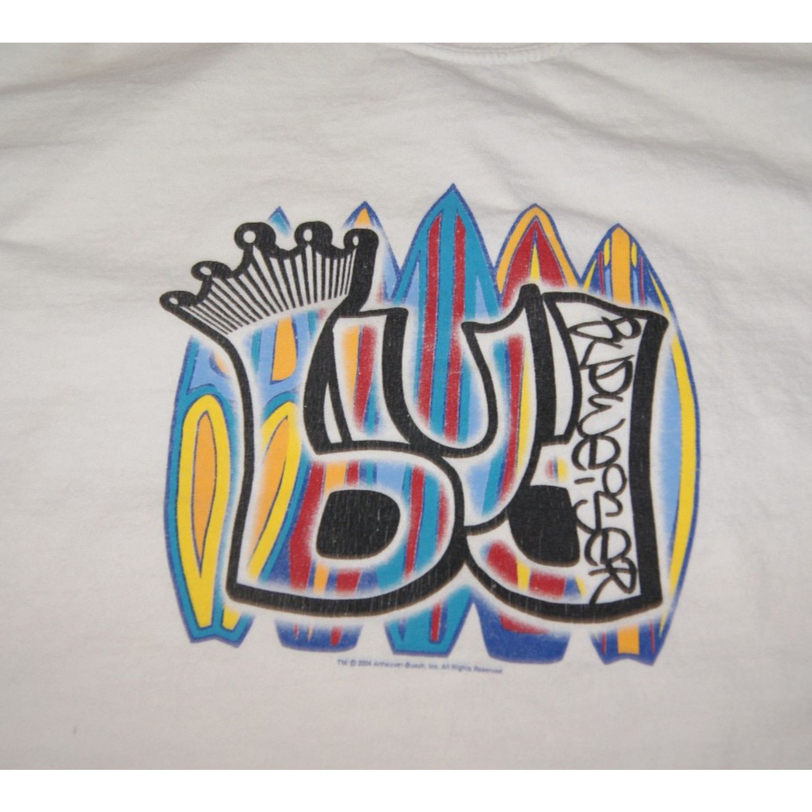 Gildan VTG Budweiser XL TShirt Hawaiian Surf Boards Bud Logo Size US XL / EU 56 / 4 - 2 Thumbnail