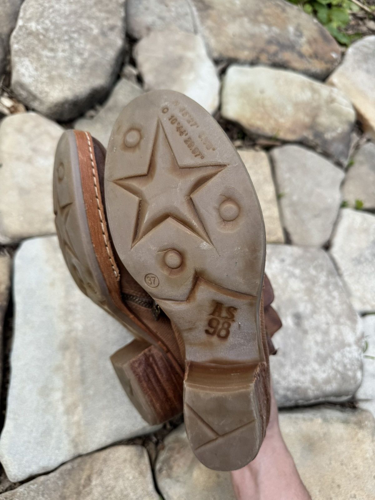 A.S.98 Vintage A.S.98 Gaudi Style Distressed Leather Boot Size US 8 / IT 38 - 11 Thumbnail
