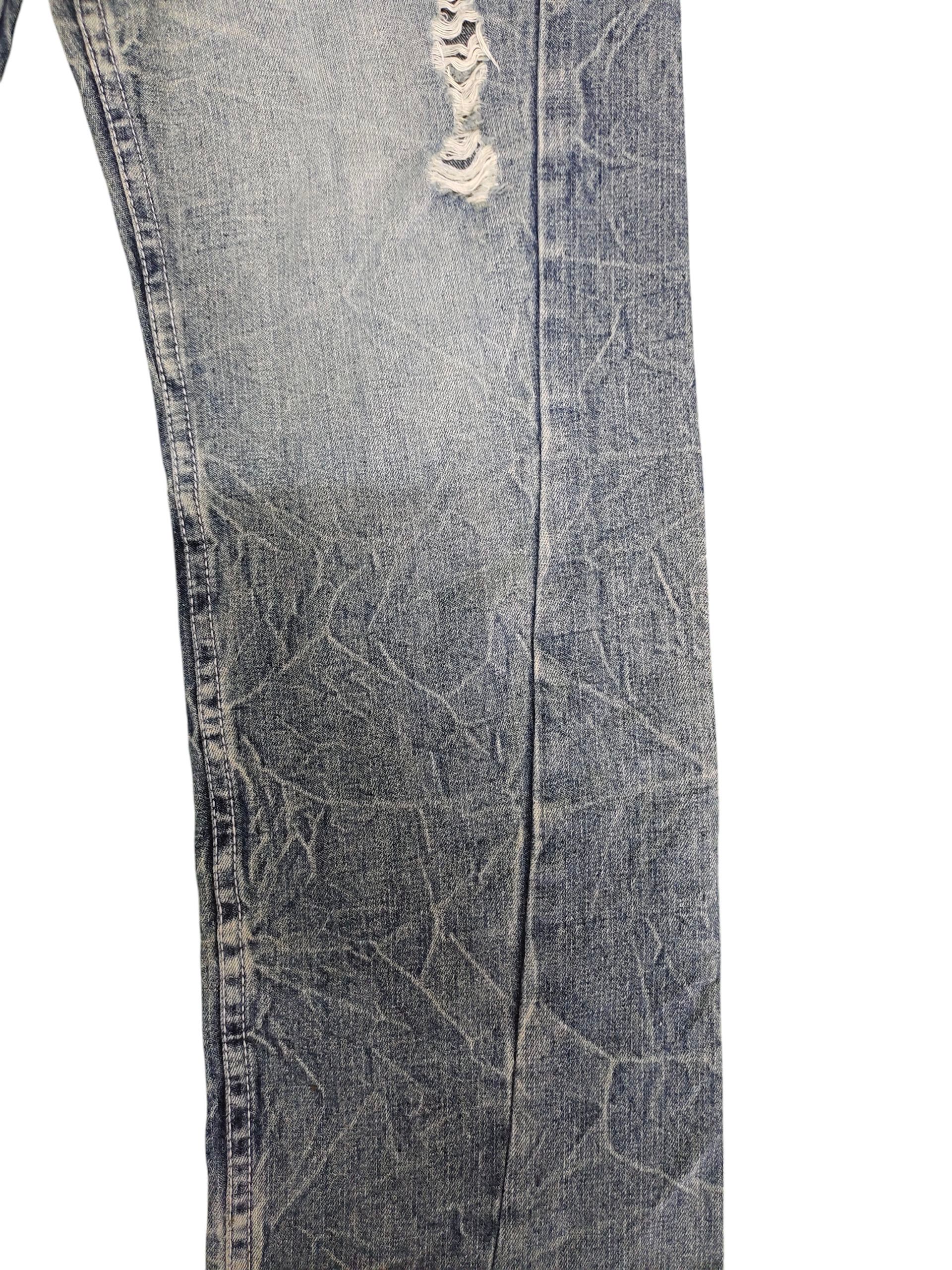 Undercover Japanese Brand Jungle Storm Clawmark Distress Faded Jeans Size US 33 - 3 Thumbnail