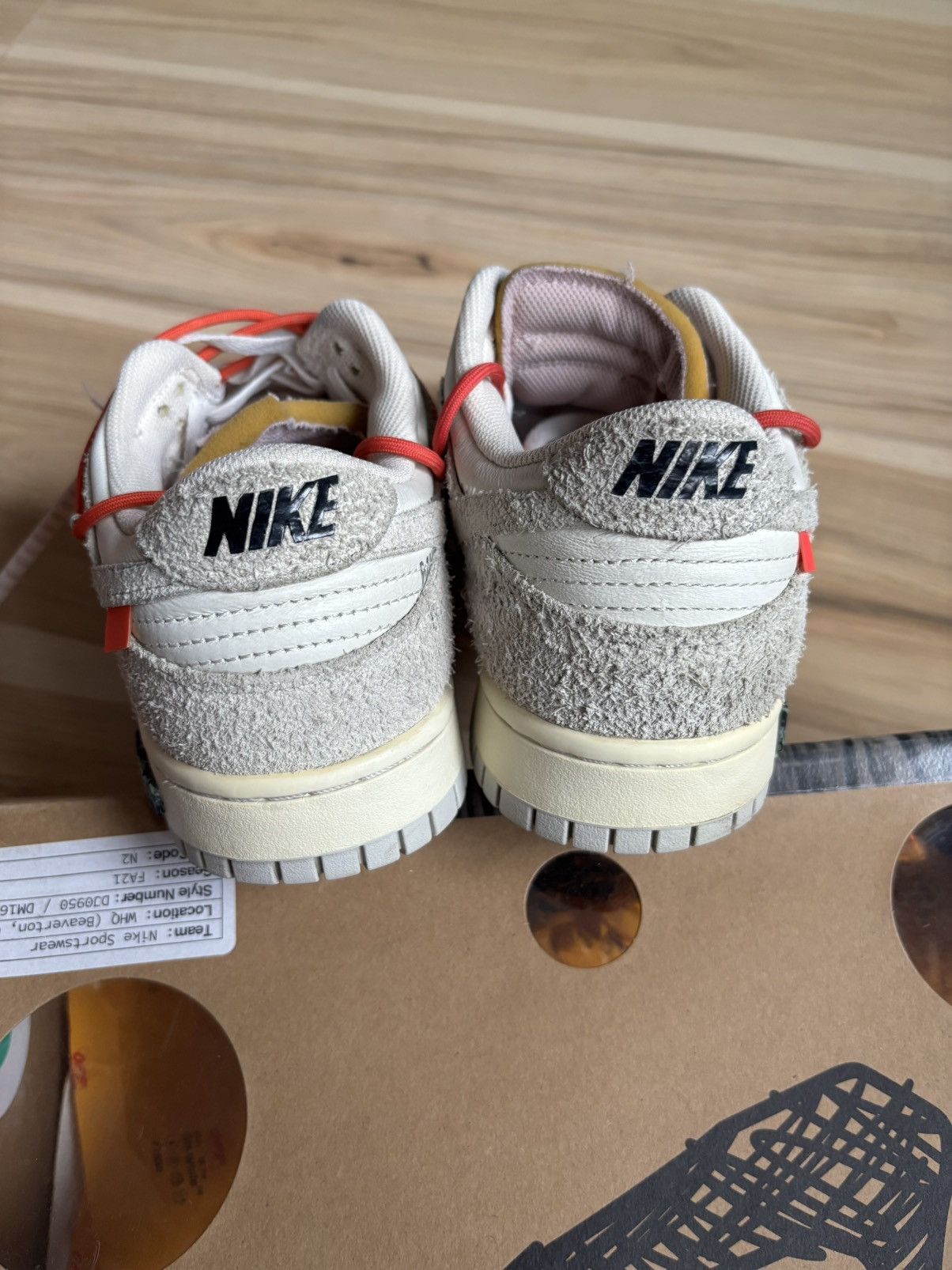 Nike × Off-White Off-White dunk low lot 33 Size US 9.5 / EU 42-43 - 4 Thumbnail
