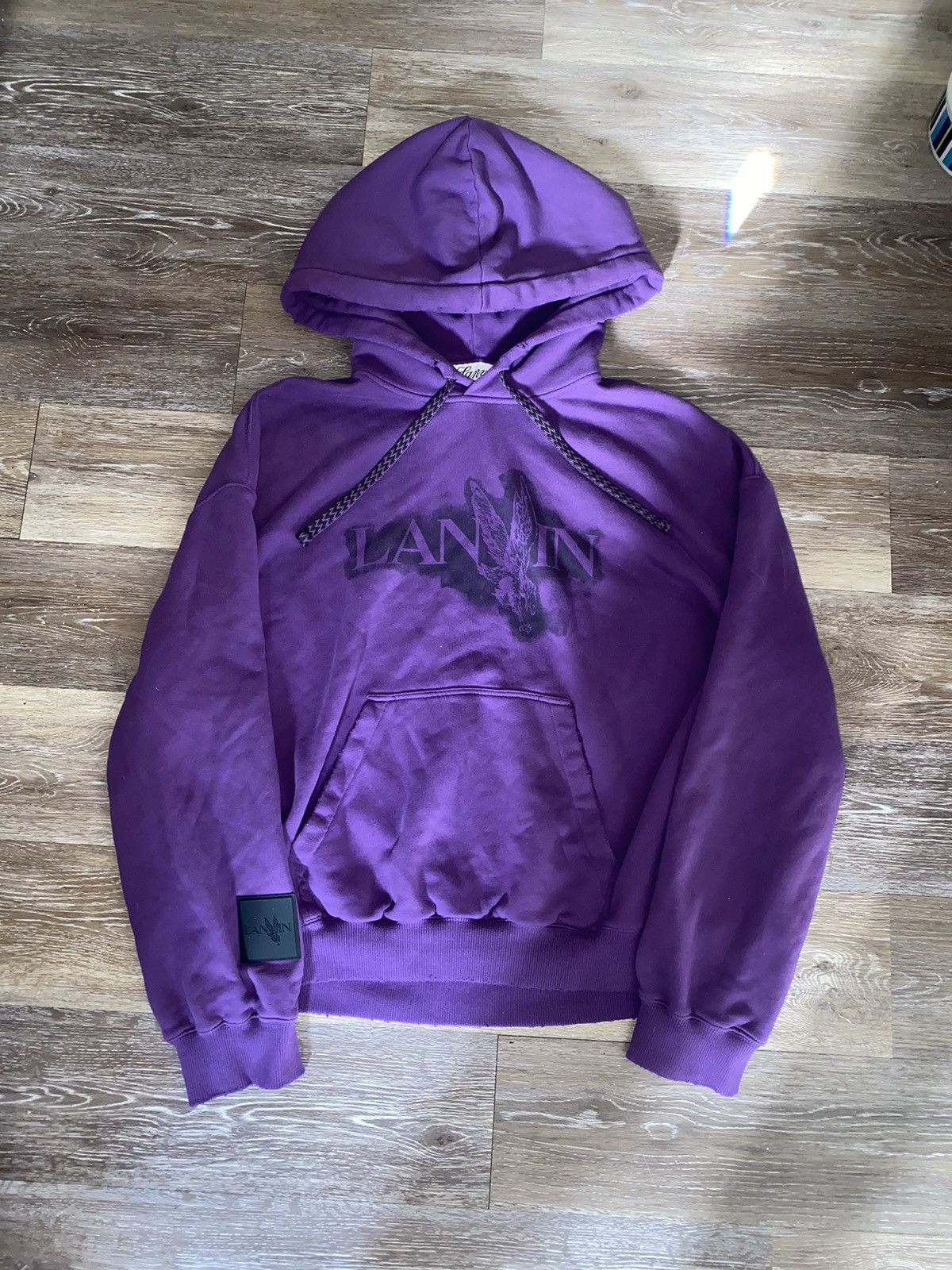 Future × Lanvin Distressed Purple Lanvin X Future Eagle Hoodie Purple/Black Size US M / EU 48-50 / 2 - 1 Thumbnail