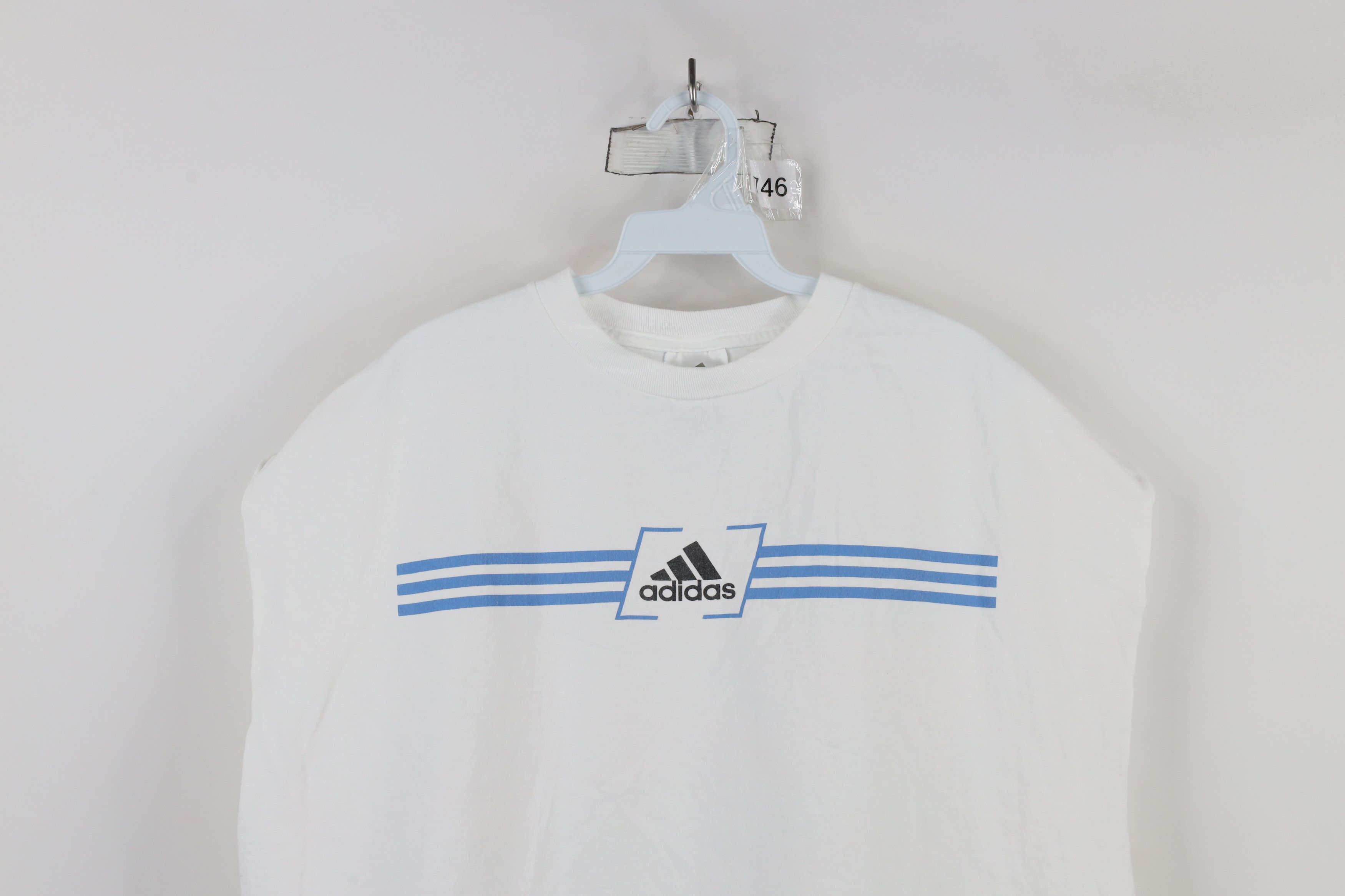 Adidas Vintage 90s Adidas Striped Sleeveless Muscle T-Shirt White Size US XL / EU 56 / 4 - 2 Thumbnail