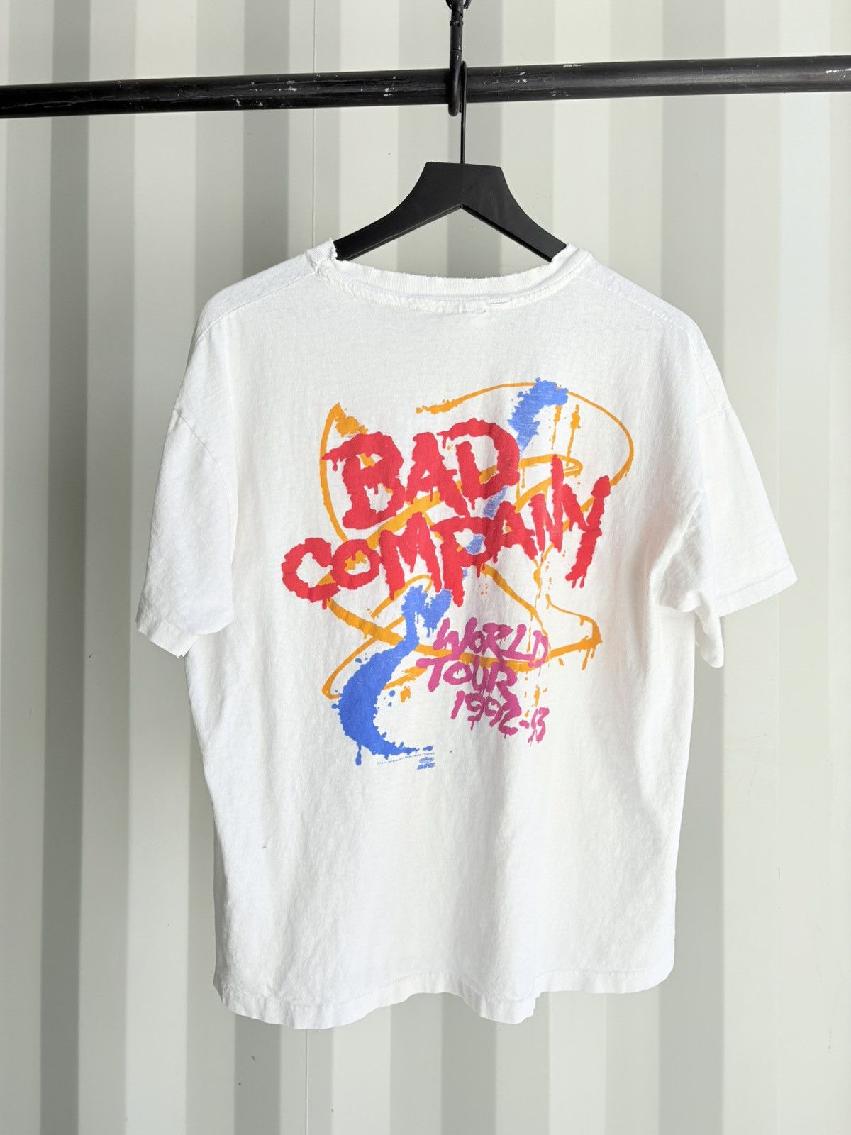Band Tees Vintage Bad Company Faded Distressed Shirt GRUNGE Band Boxy Size US XL / EU 56 / 4 - 2 Thumbnail