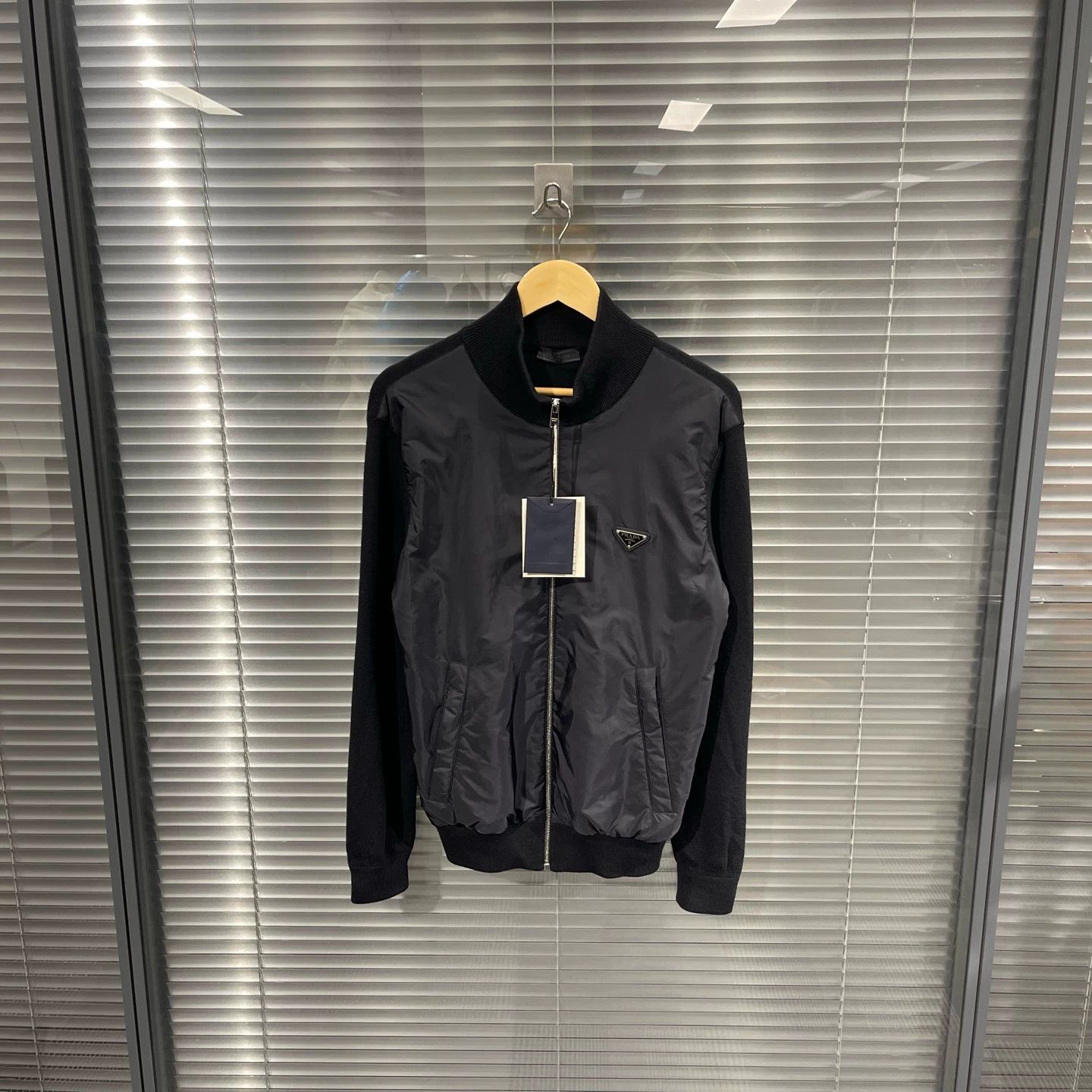 Prada Prada Triangle Logo Nylon-Cotton Padded Jacket Size US M / EU 48-50 / 2 - 1 Thumbnail