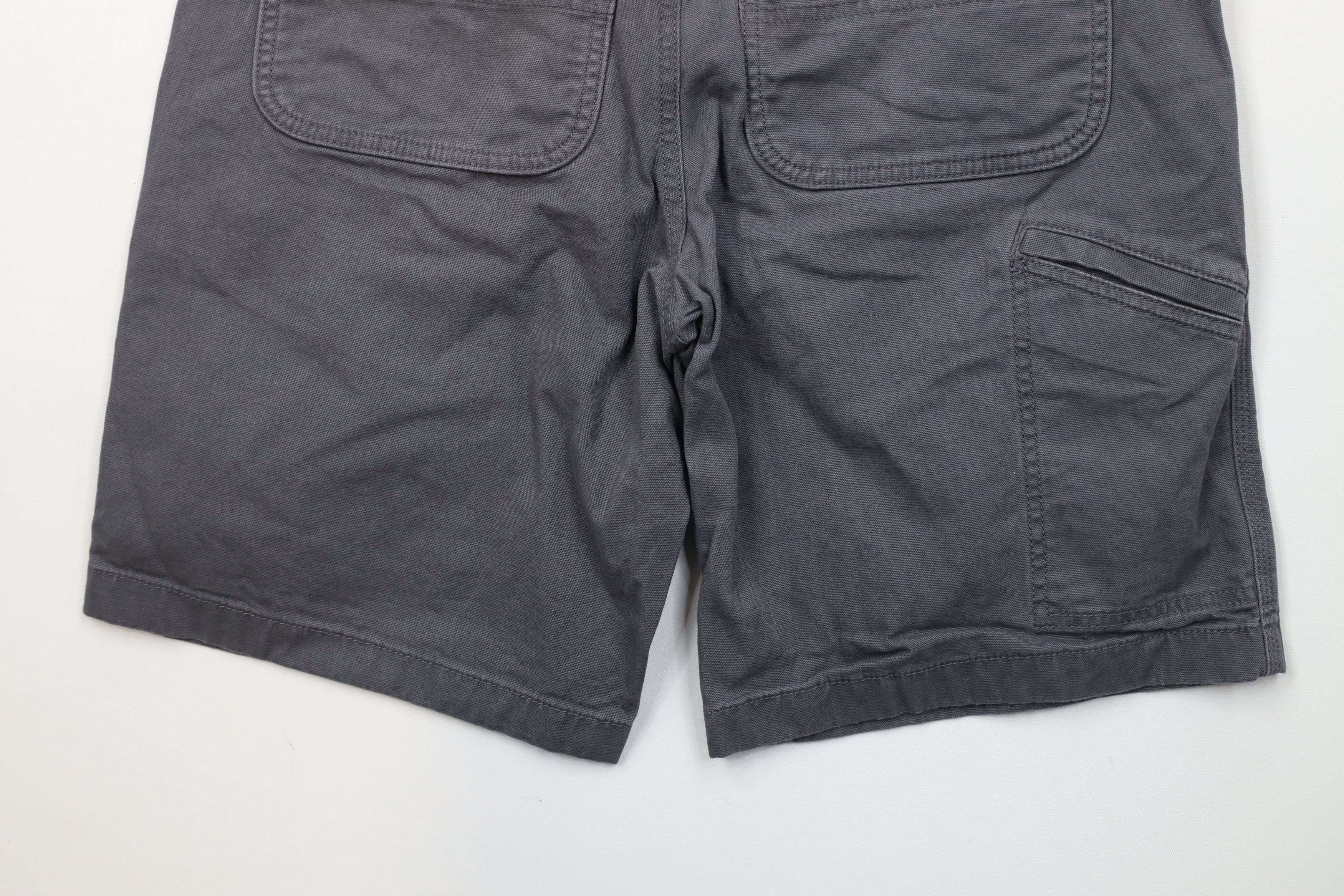 Carhartt Vintage Y2K Carhartt Relaxed Fit Canvas Dungaree Shorts Gray Size US 32 / EU 48 - 11 Thumbnail