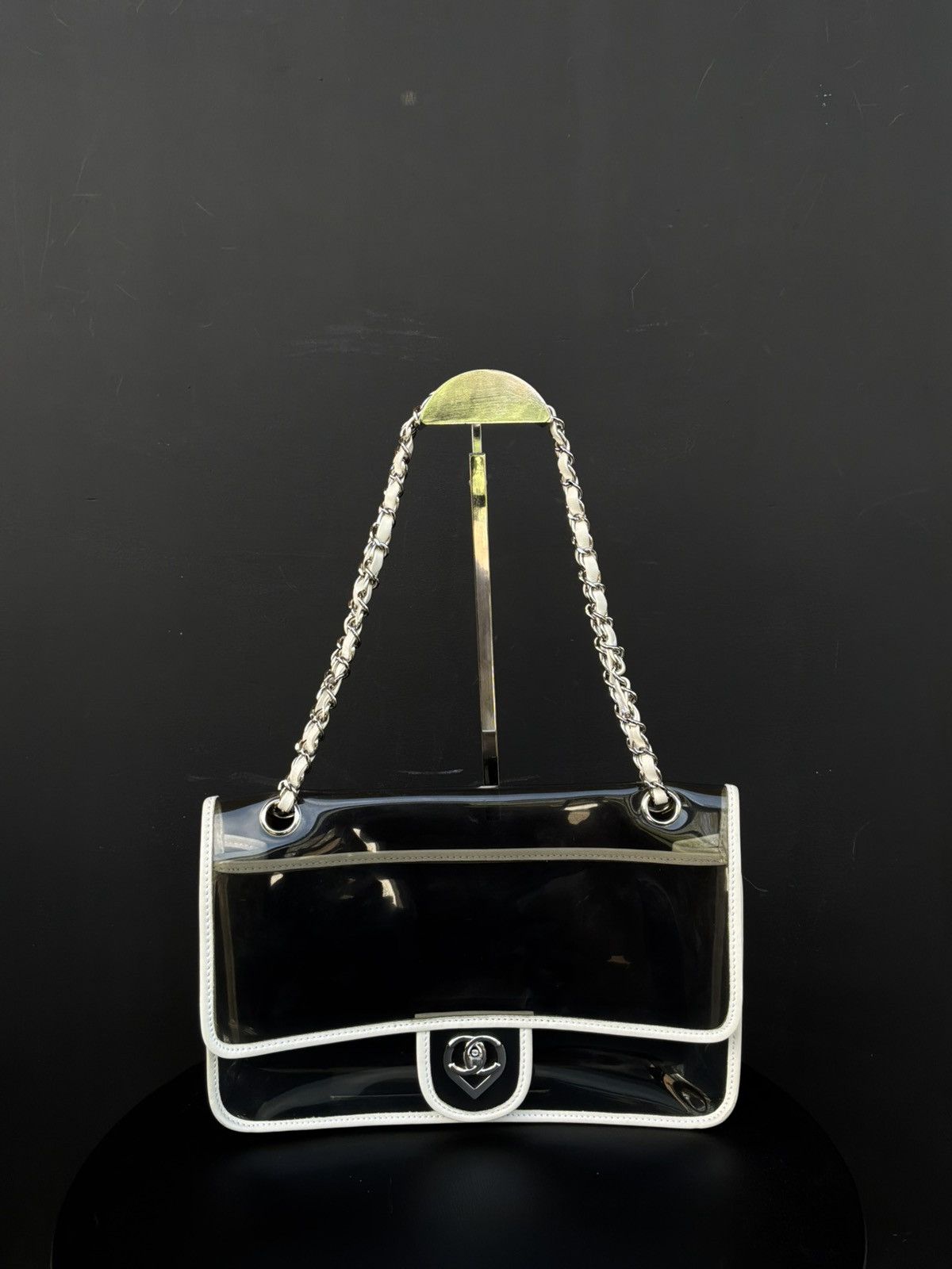 Chanel 2008 Chanel - Heart CC Transparent Vinyl Flap Bag Size ONE SIZE - 2 Thumbnail