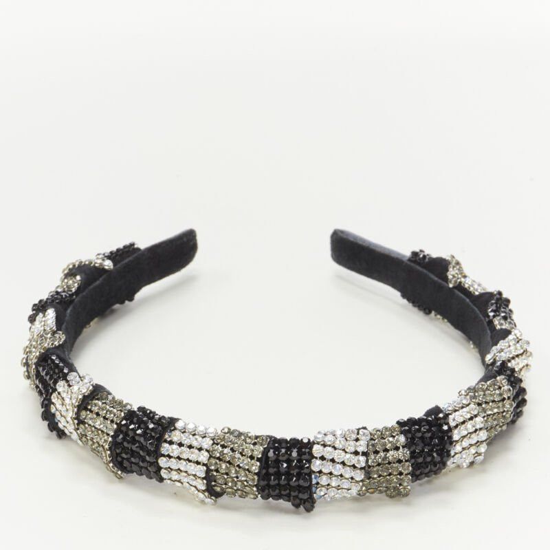 Other ALEXANDER ZOUARI black silver crystal encrusted headband Size ONE SIZE - 1 Thumbnail