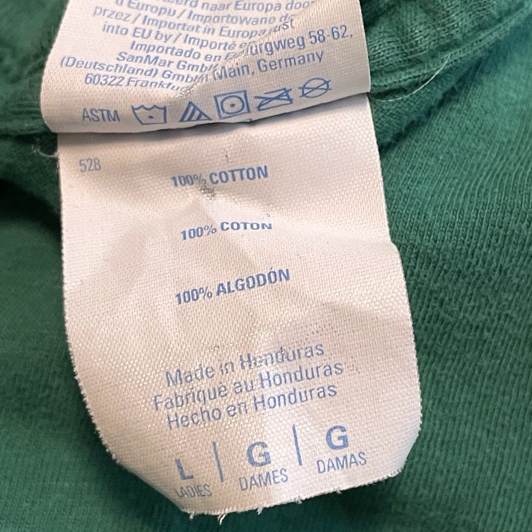 Gildan Go Green T-Shirt Large Vintage Gildan Unisex Adults Cotton Jersey Short Sleeve Crew Neck Spirit Logo Eagles Team Irish Bird City Classic Green Size US L / EU 52-54 / 3 - 4 Thumbnail