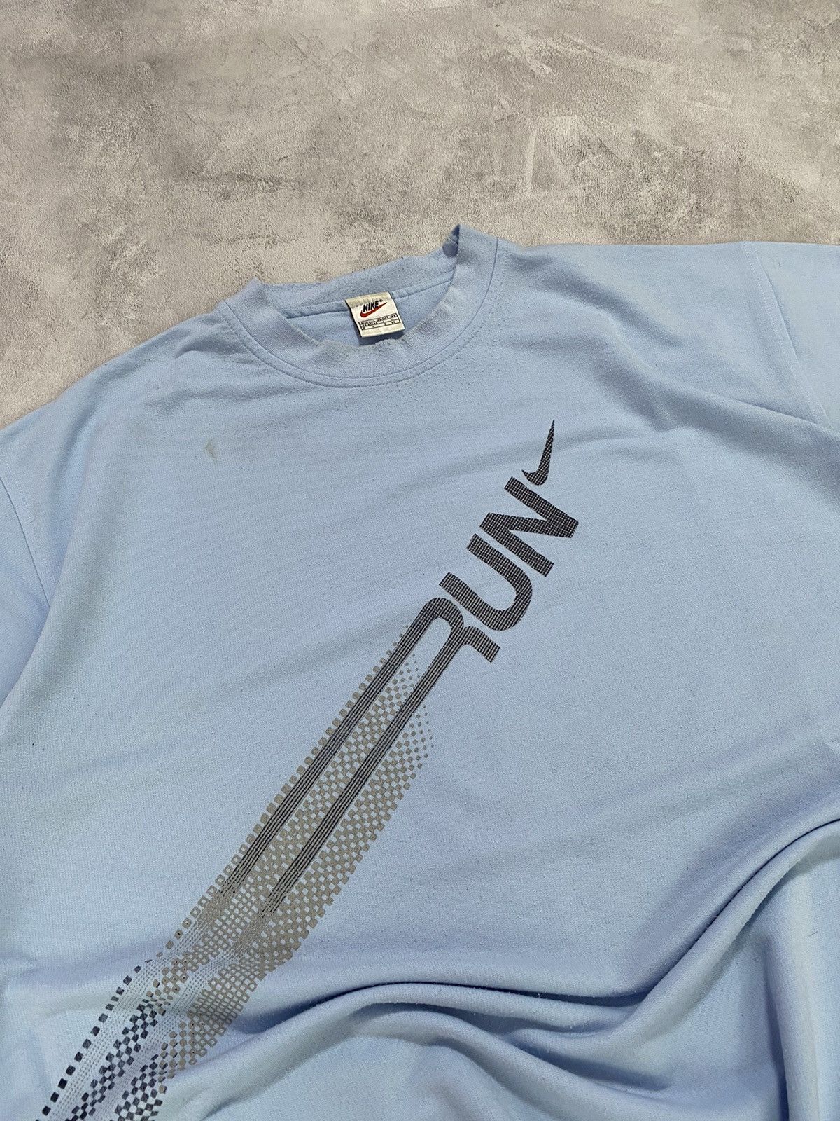 Nike × Vintage 🏙️ Vintage 90s T-Shirt Nike Big Logo RUN Size US XXL / EU 58 / 5 - 3 Thumbnail