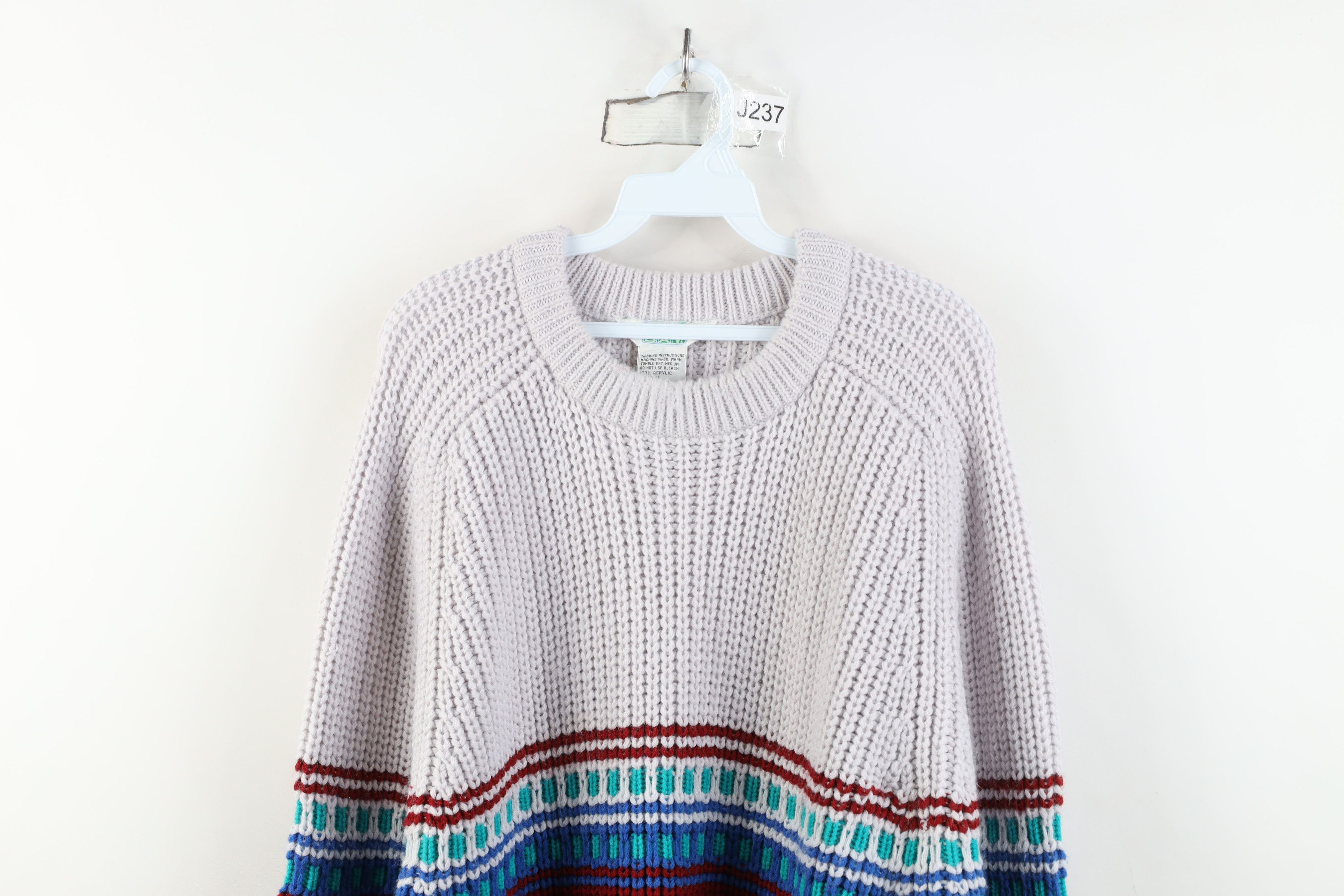 Vintage Vintage 90s Streetwear Chunky Ribbed Knit Crewneck Sweater Size US XL / EU 56 / 4 - 2 Thumbnail