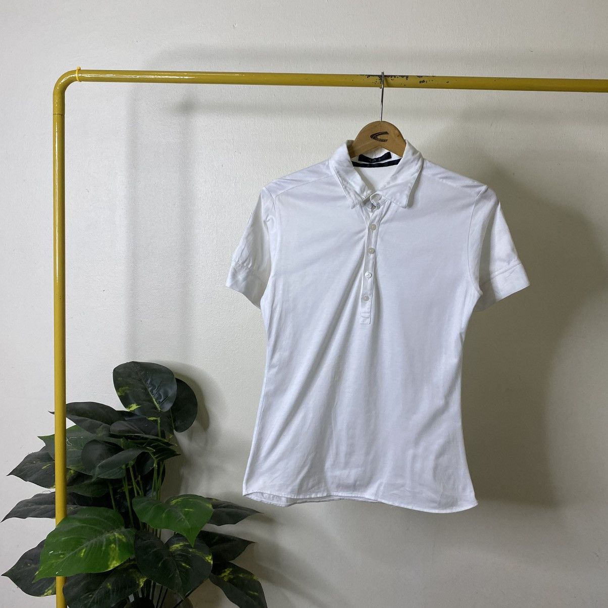 Yohji Yamamoto AAR by Yohji Yamamoto White Polo T Shirt Size S / US 4 / IT 40 - 1 Thumbnail