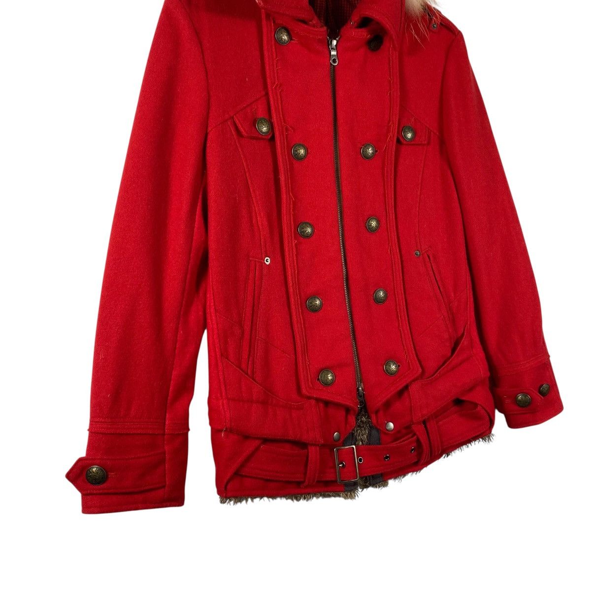 PPFM Vintage Ppfm Faux Fur Hoodie Zipper Jacket S Size Red Colour Size US S / EU 44-46 / 1 - 5 Thumbnail