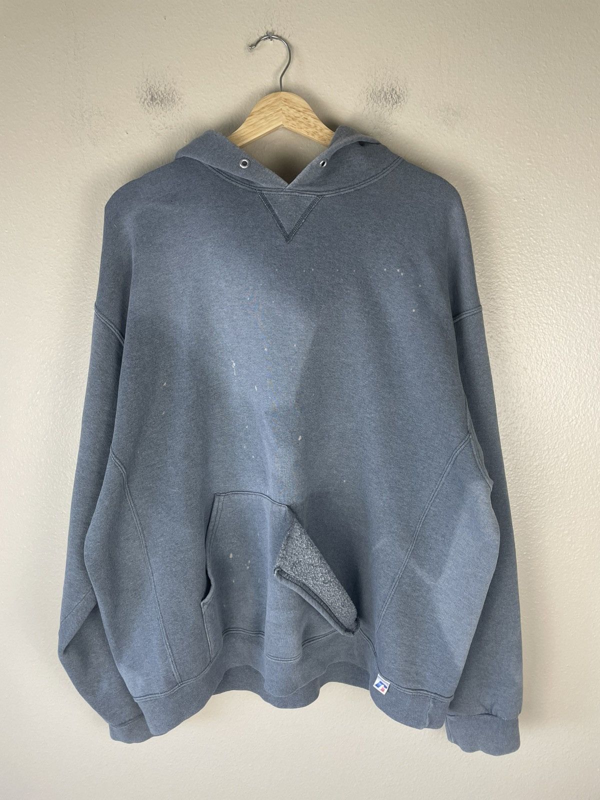 Vintage Vintage Russell Hoodie XL Thrashed Faded 4g seller Size US XL / EU 56 / 4 - 1 Thumbnail