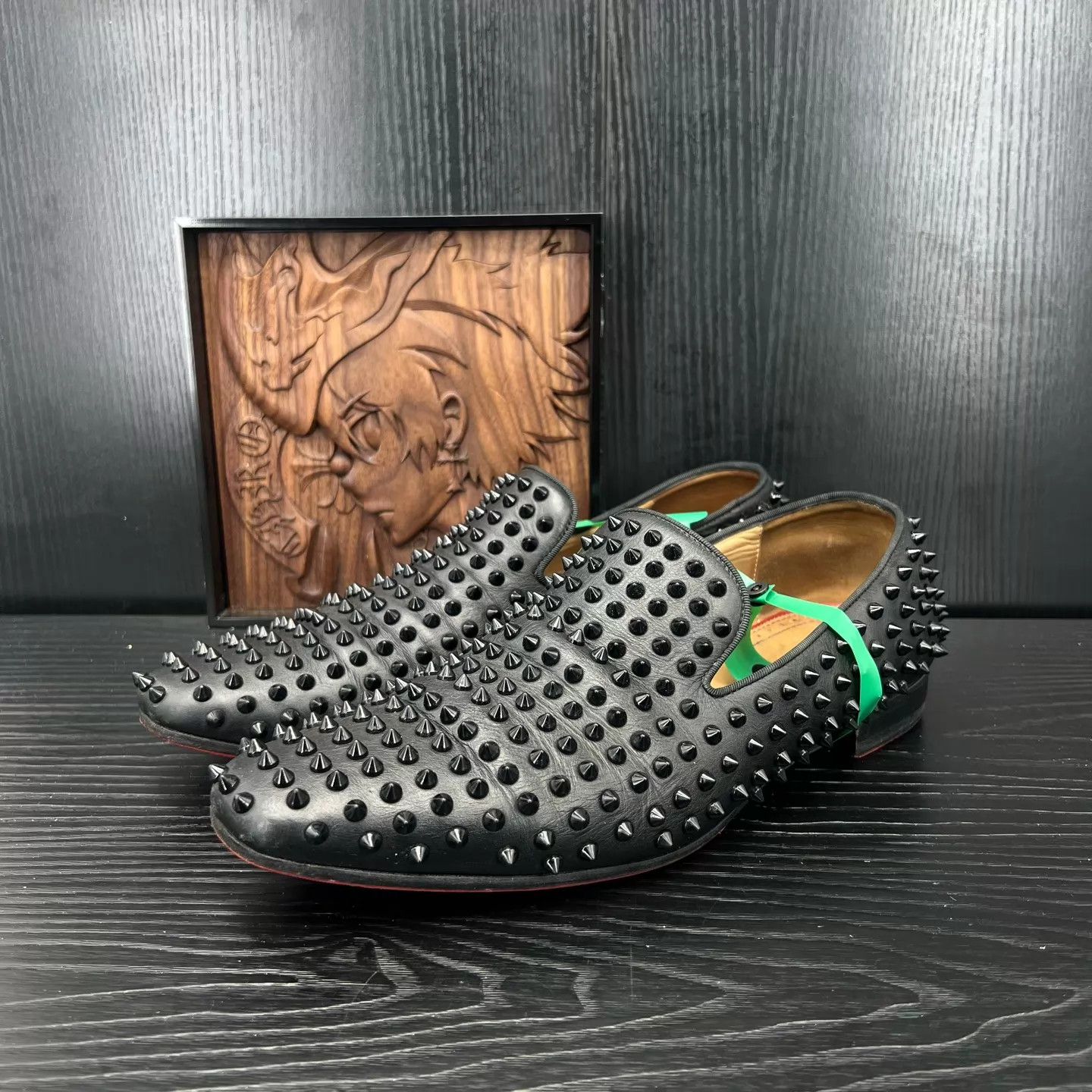 Christian Louboutin cl studded black leather 45.5 Size US 12.5 / EU 45-46 - 1 Thumbnail