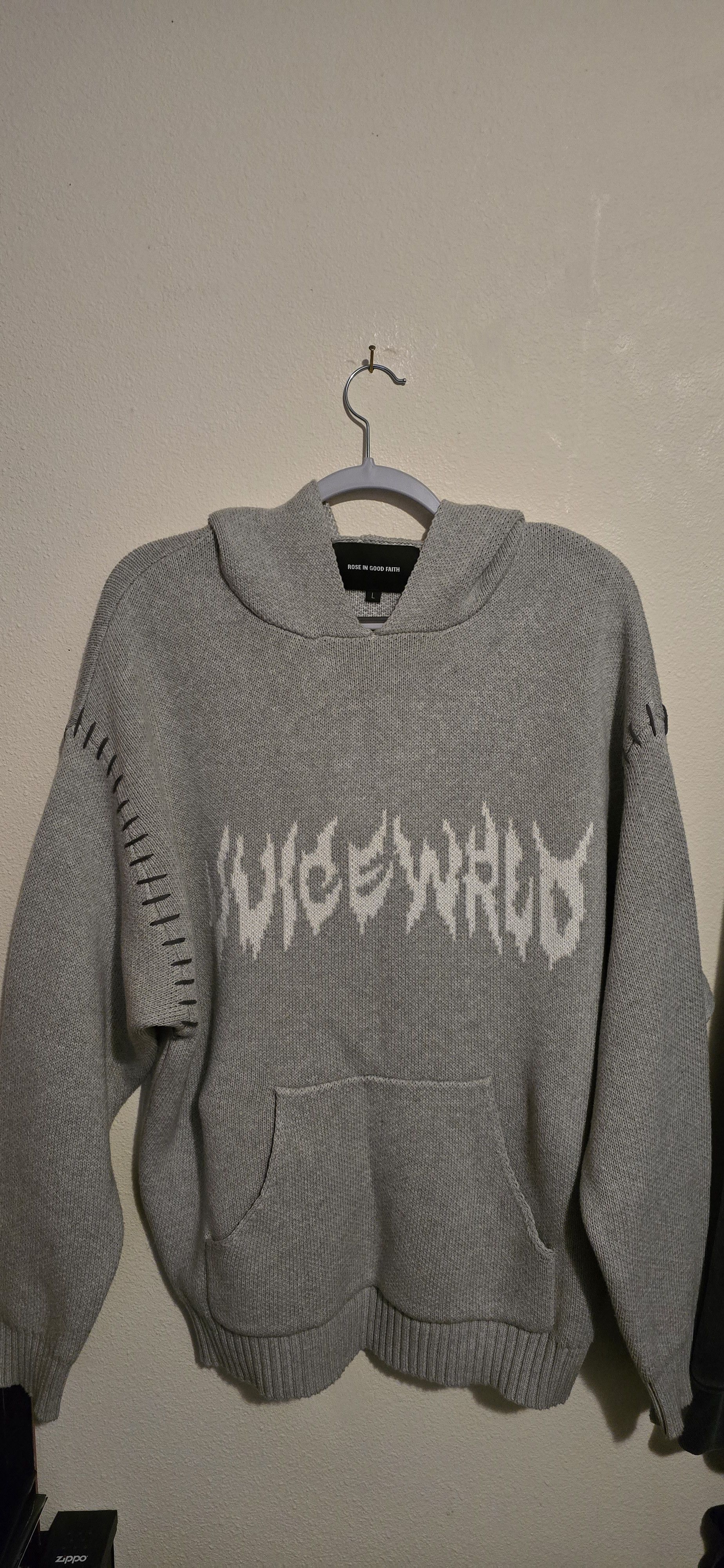 999 Club juice wrld rose in good faith sweater Size US L / EU 52-54 / 3 - 1 Thumbnail