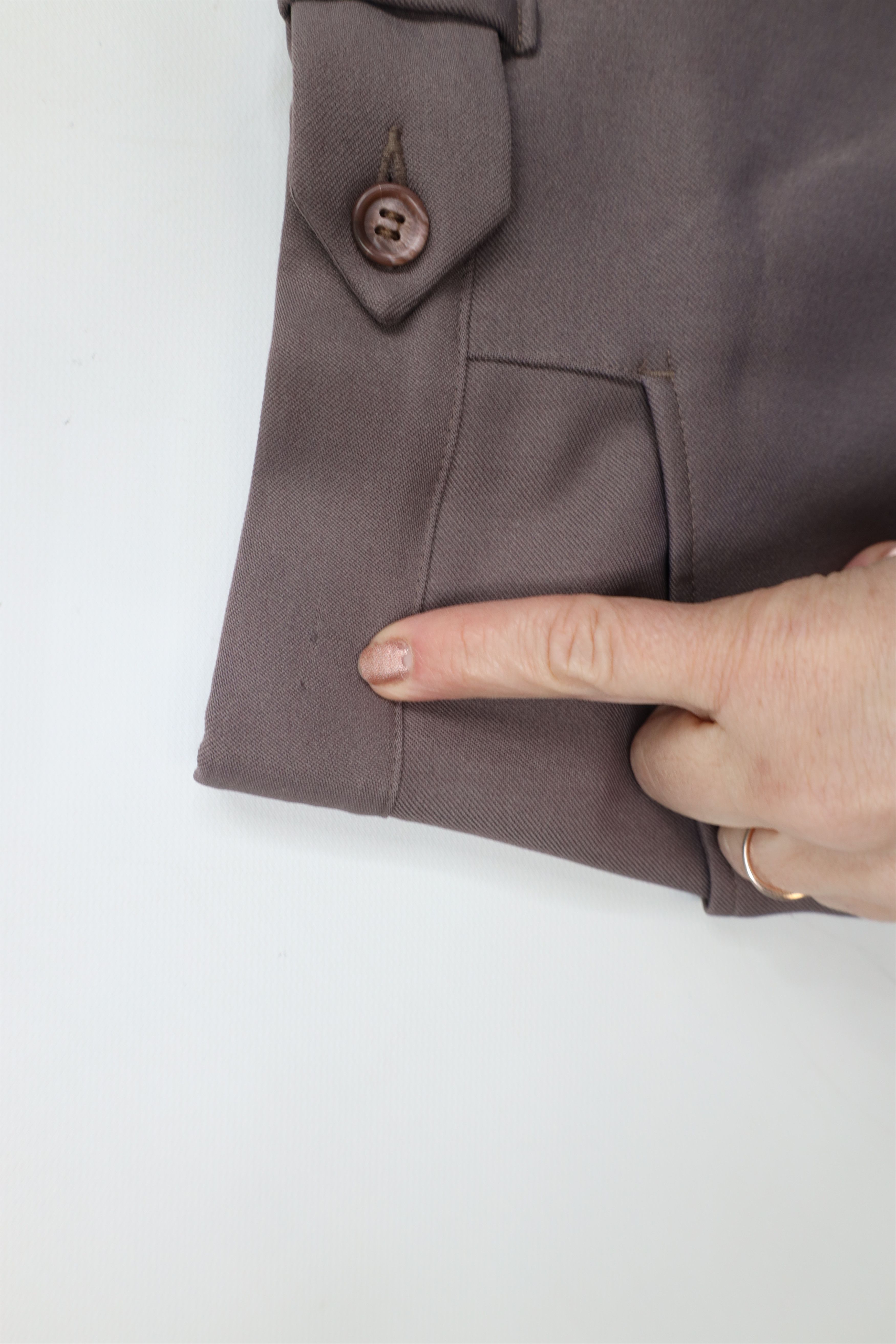 Vintage Vintage 70s Streetwear Wide Leg Chino Pants Deep Taupe USA Size US 36 / EU 52 - 7 Thumbnail