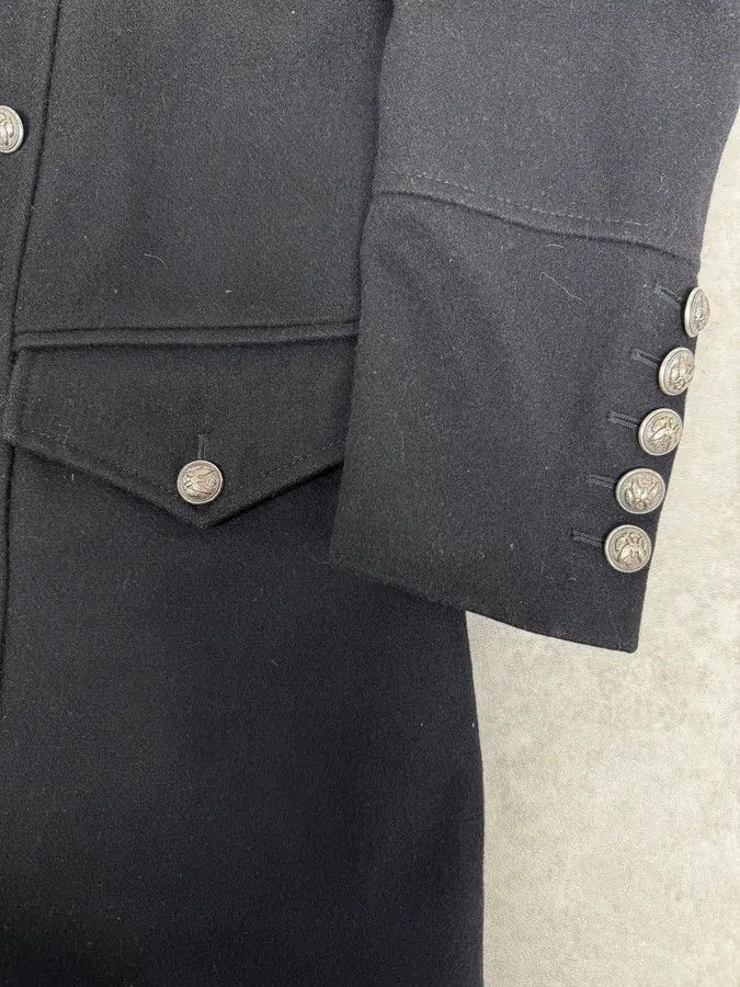 Vintage 2000s Vintage Black Wool Officer Buttoned Coat Size US M / EU 48-50 / 2 - 9 Thumbnail