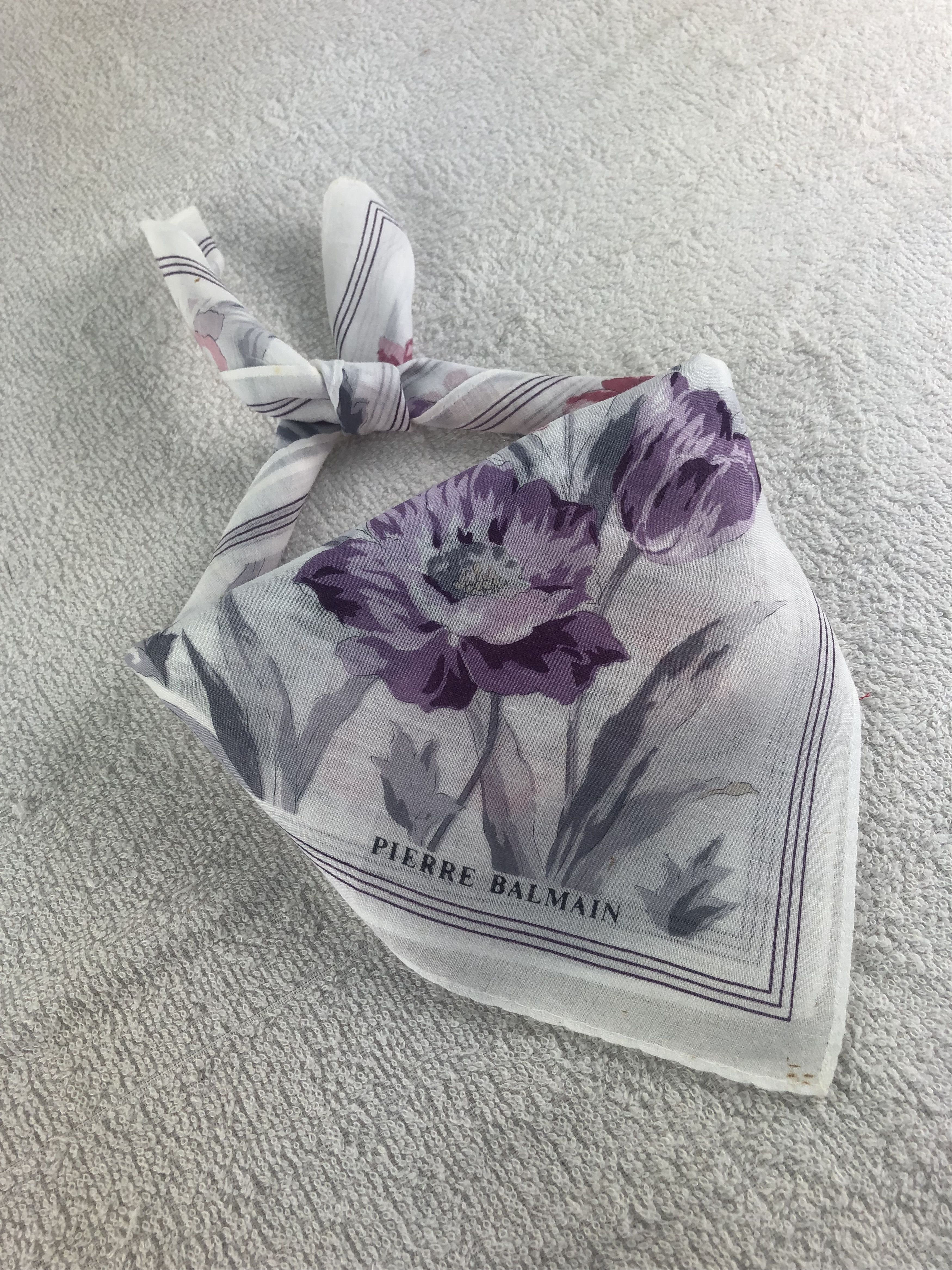 Pierre Balmain Pierre Balmain Handkerchief / Bandana / Neckerchief C043 Size ONE SIZE - 2 Thumbnail