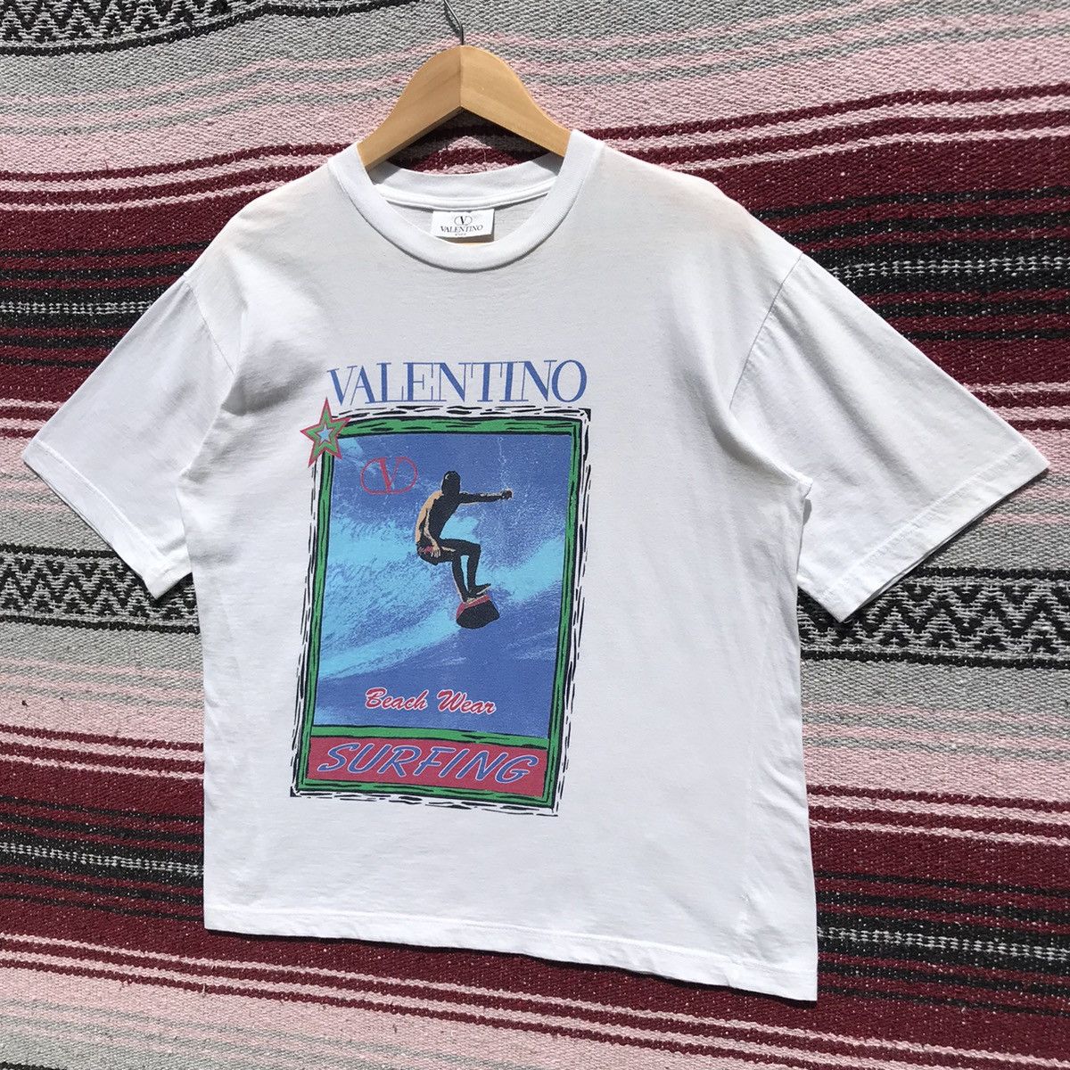 Valentino Vintage Valentino Studio Surfing Tee Valentino Crop Top Size US M / EU 48-50 / 2 - 3 Thumbnail