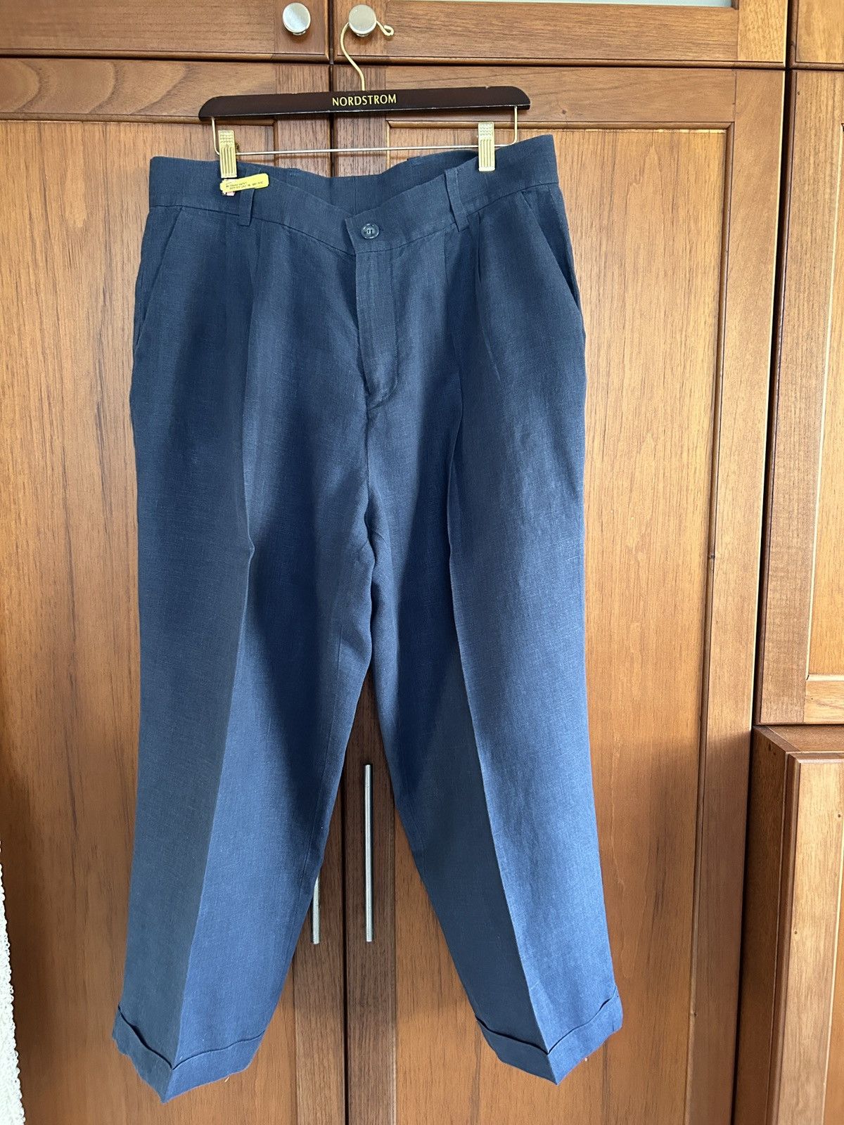 Minted New York 🚀 Minted NY Linen Pleated Trousers🚀 Size US 36 / EU 52 - 3 Thumbnail