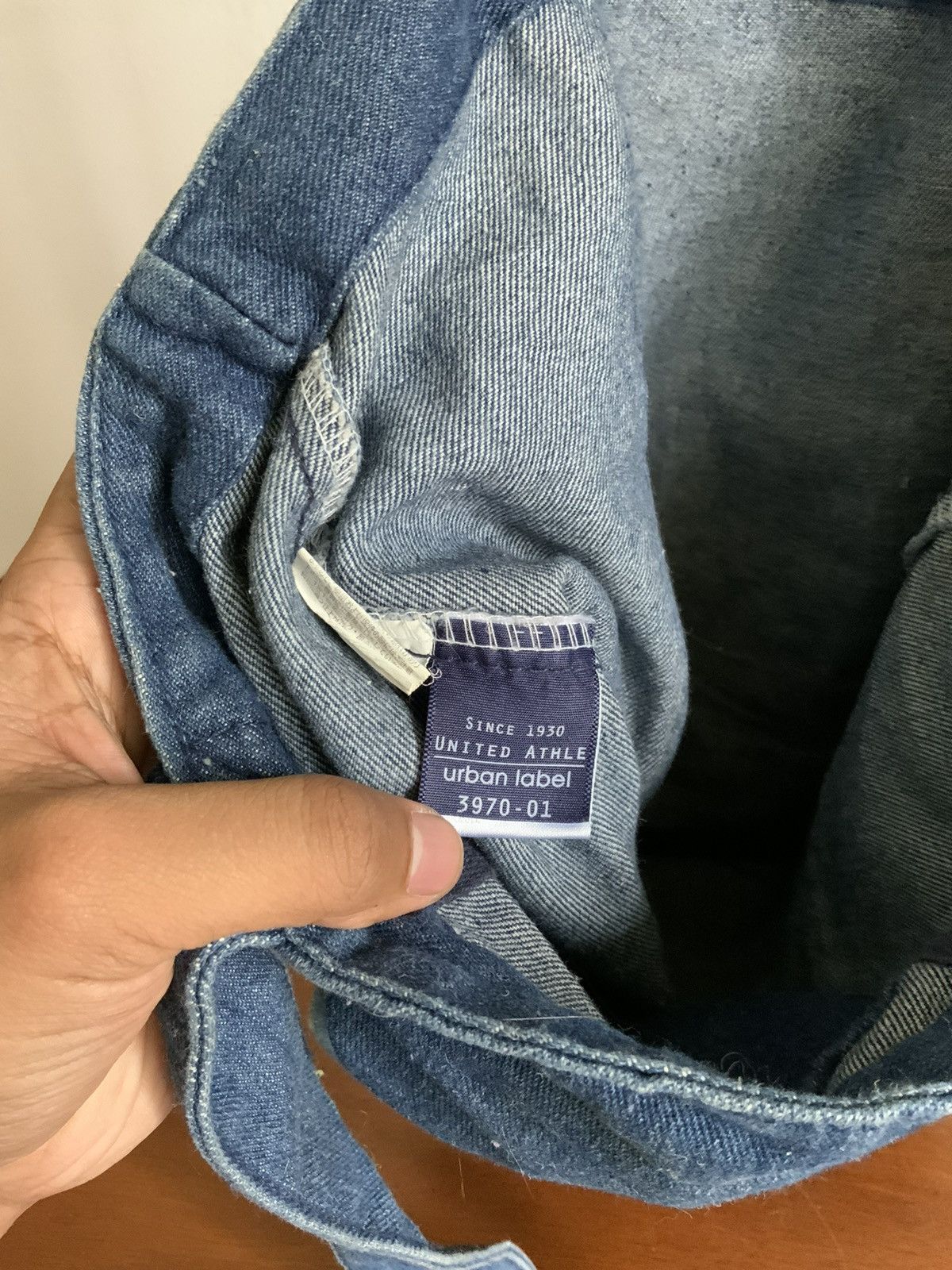 Japanese Brand Fuck You Disconchi Indigo Denim Tote Bag Size ONE SIZE - 9 Thumbnail