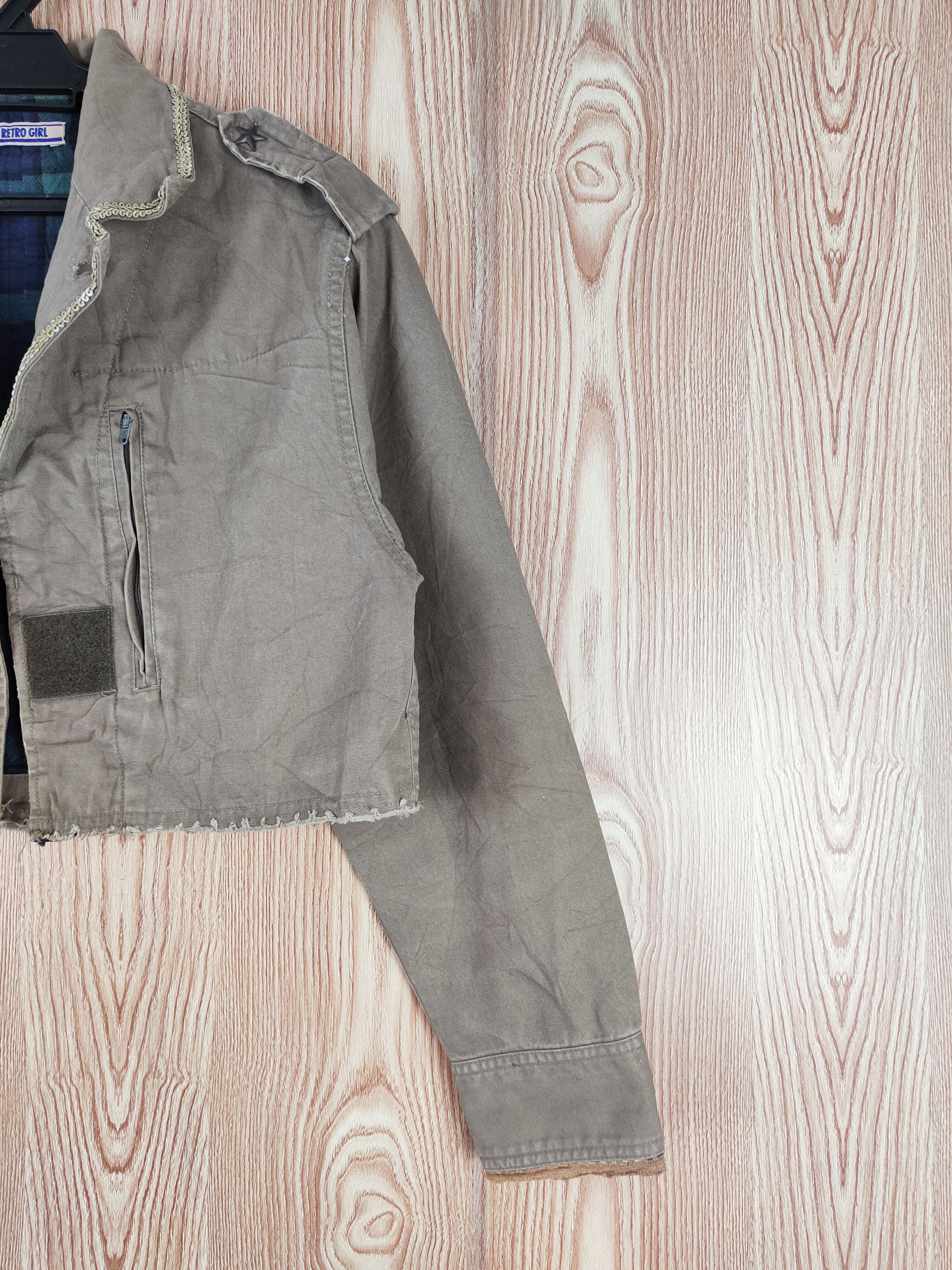 Vintage Retro Girl Olive Cropped Jackets Size M / US 6-8 / IT 42-44 - 5 Thumbnail