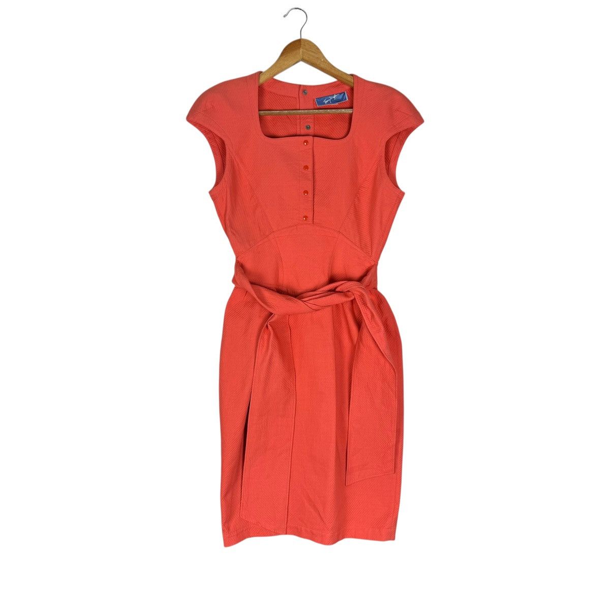 Thierry Mugler 🌟THIERRY MUGLER DRESS SNAP BUTTON SLEEVELESS Size S / US 4 / IT 40 - 6 Thumbnail