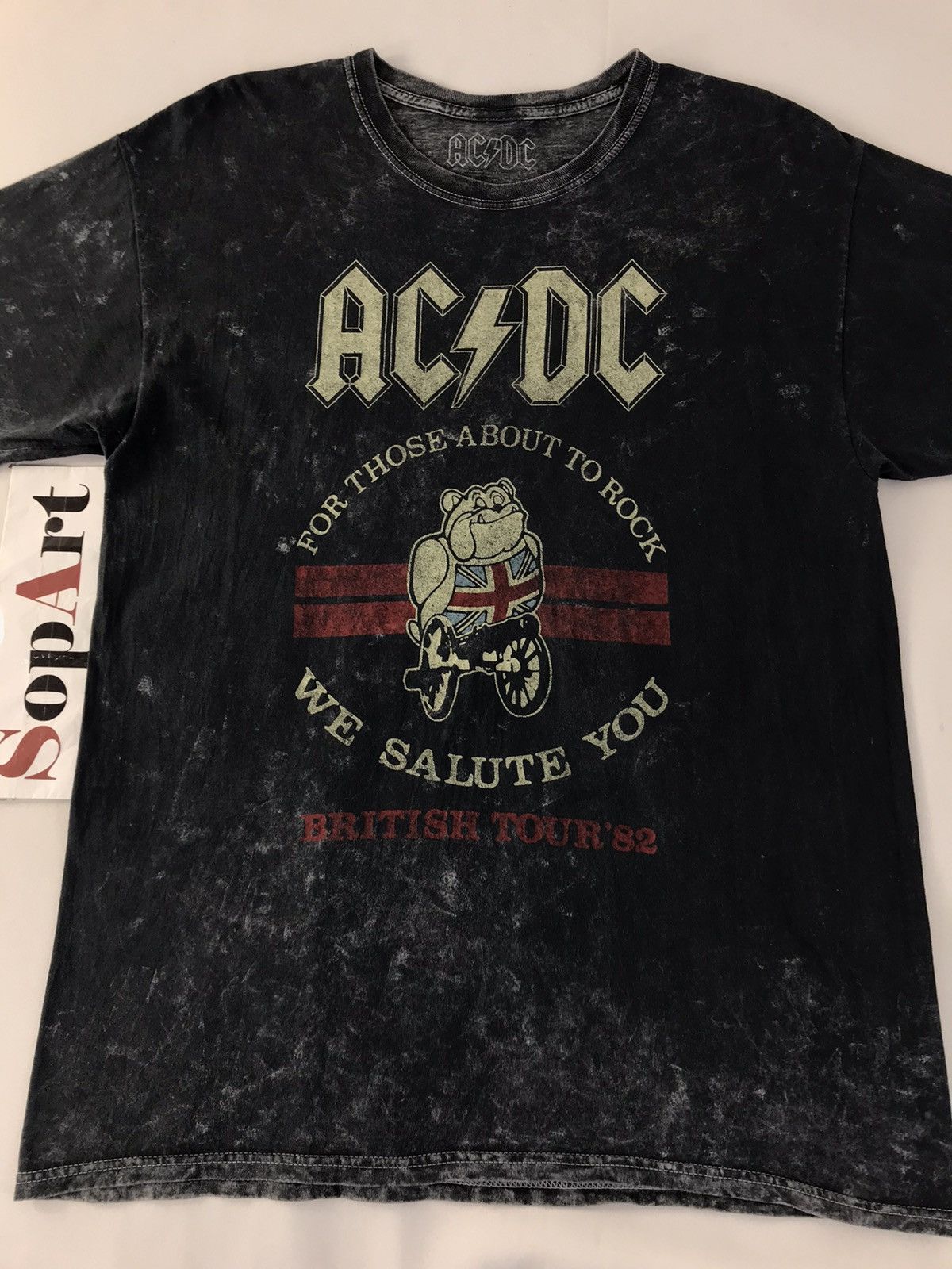 AC/DC × Band Tees Vtg Y2K AC/DC Rock Band British Tour 82 Design Tie Dye Tee Size US M / EU 48-50 / 2 - 3 Thumbnail