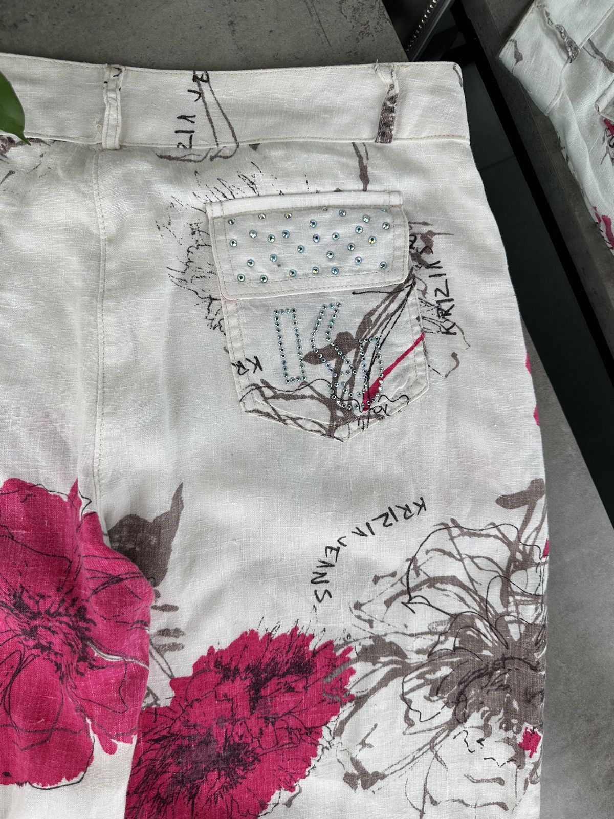 Krizia Uomo Krizia Jeans Multicolor Linen Pants Size US 34 / EU 50 - 14 Thumbnail