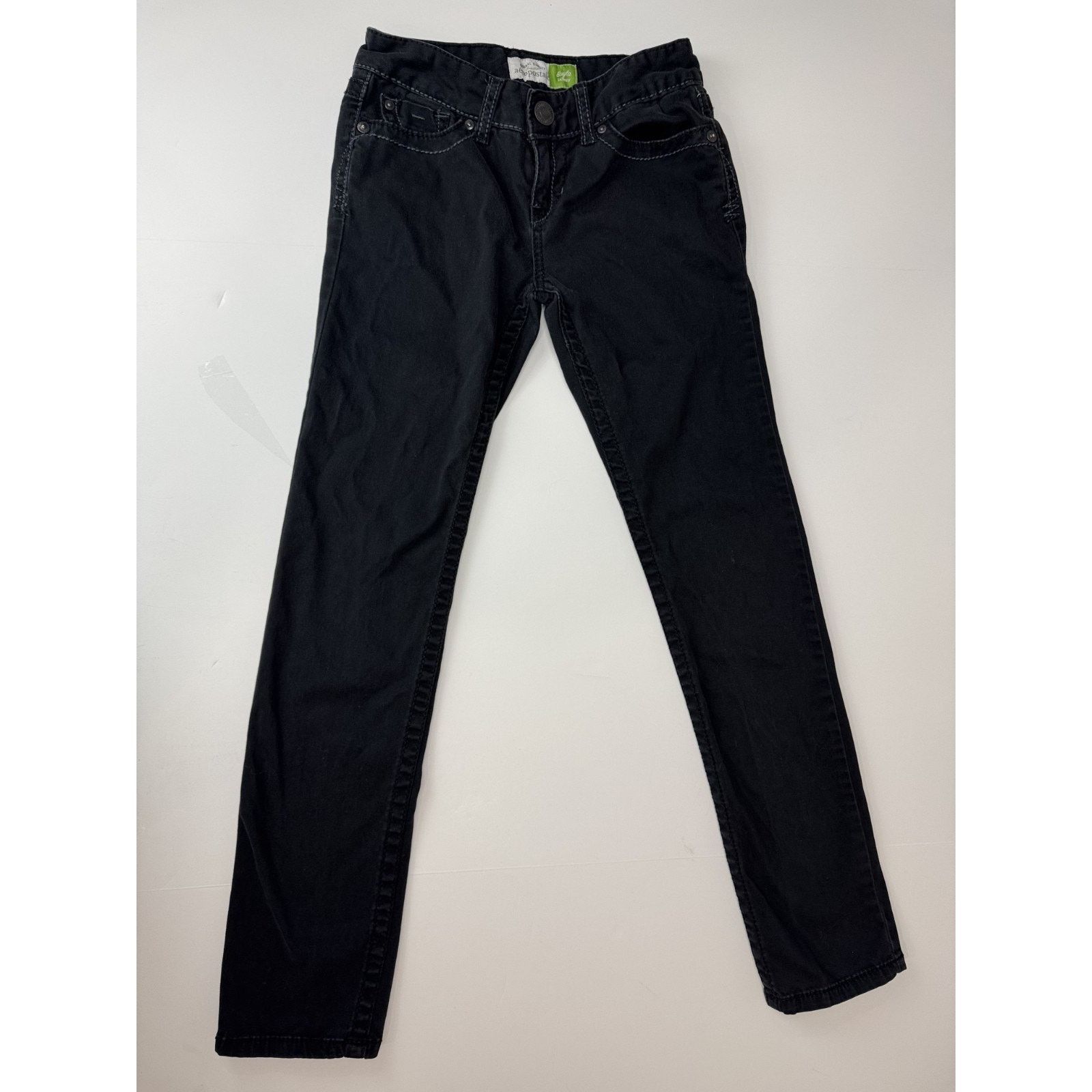 Other Aeropostale Bayla Skinny Jeans Low Rise Black Y2K Indie Emo Size 26" / US 2 / IT 38 - 2 Thumbnail