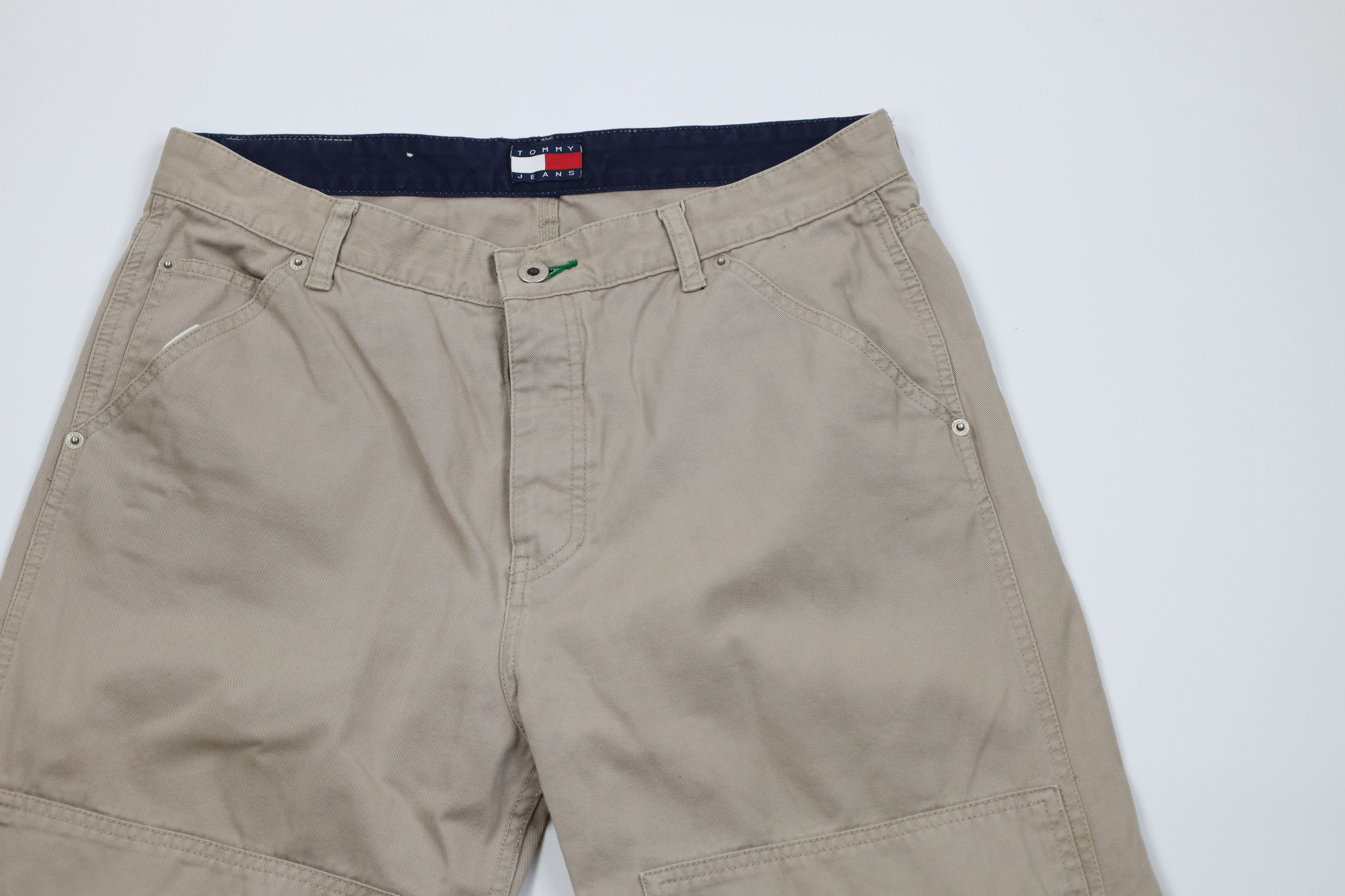 Tommy Hilfiger Vintage 90s Tommy Hilfiger Double Knee Wide Leg Pants Beige Size US 32 / EU 48 - 2 Thumbnail
